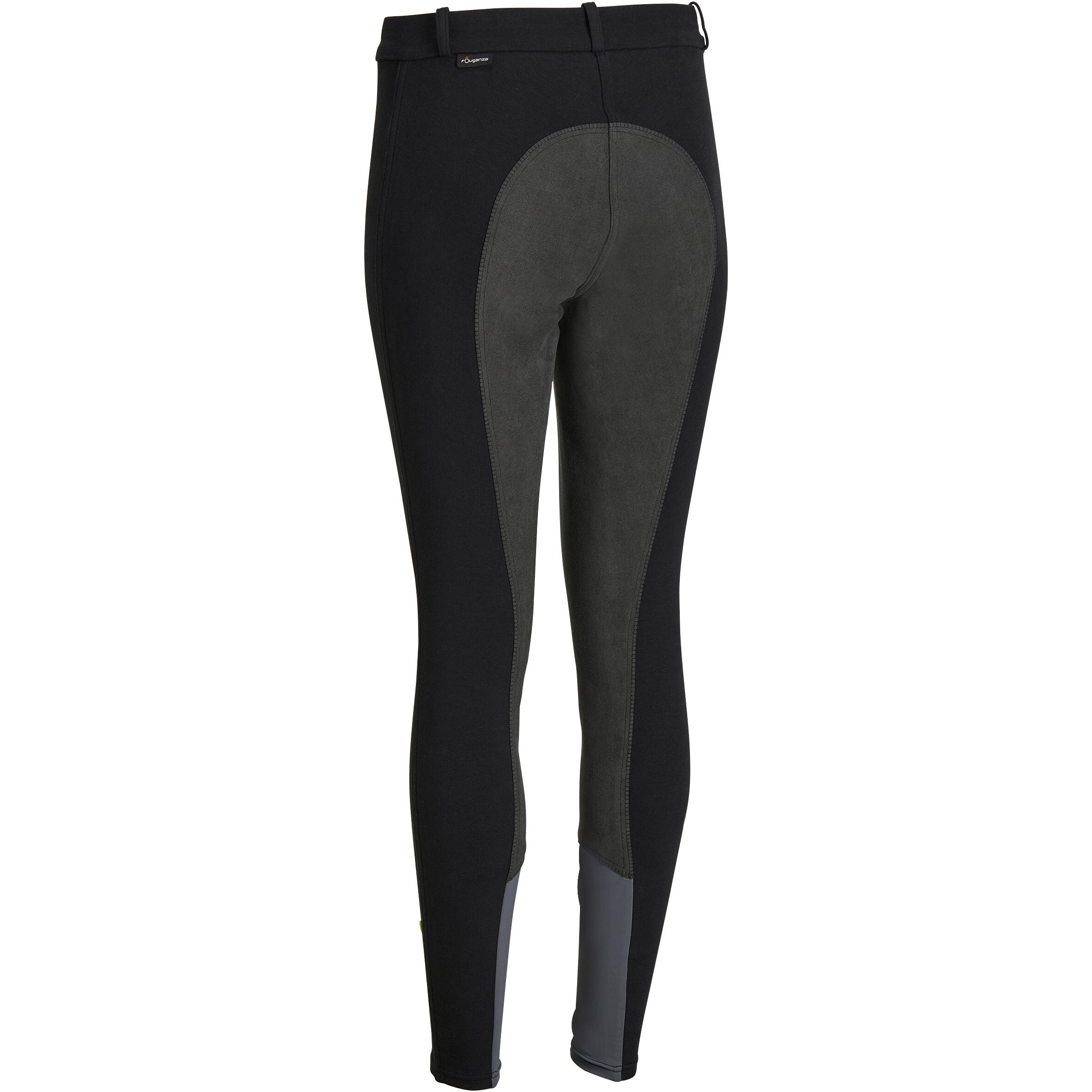 Fouganza Reithose 180 Vollbesatz Kunstleder Damen schwarz