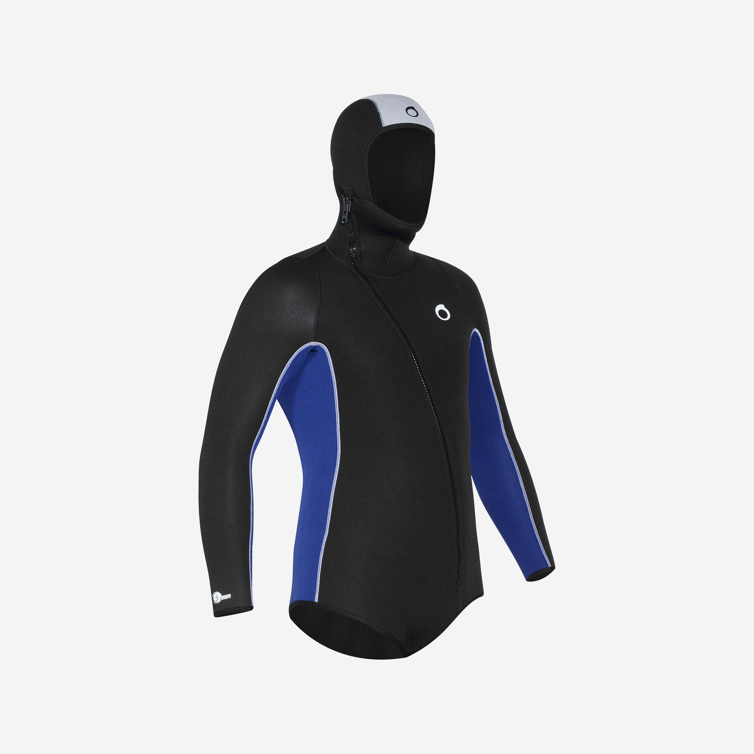 Subea Neoprenjacke Tauchen SCD 100 Neopren 5,5 mm Herren schwarz/blau