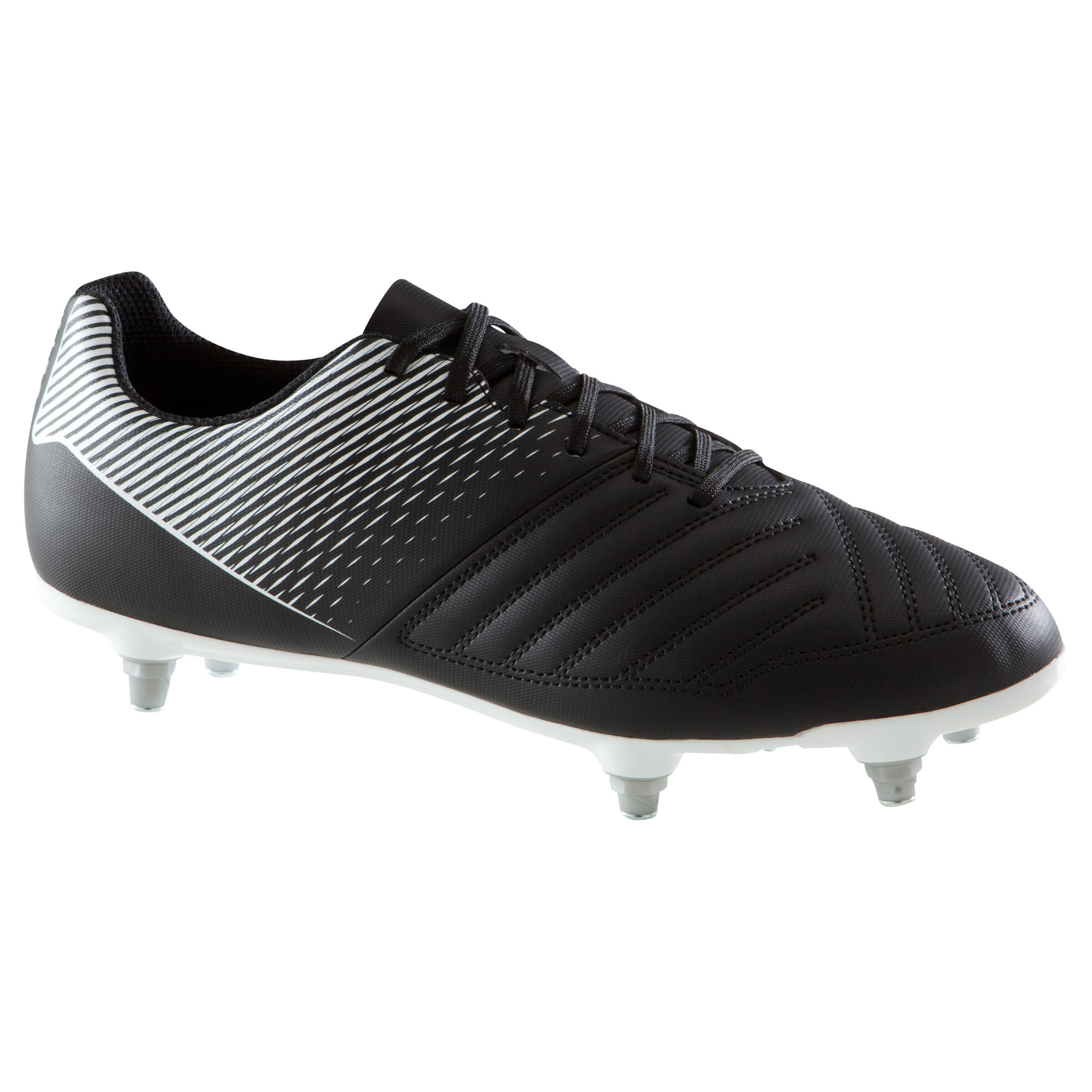 Kipsta Fussballschuhe Agility 100 SG weicher Boden Erwachsene schwarz/weiß