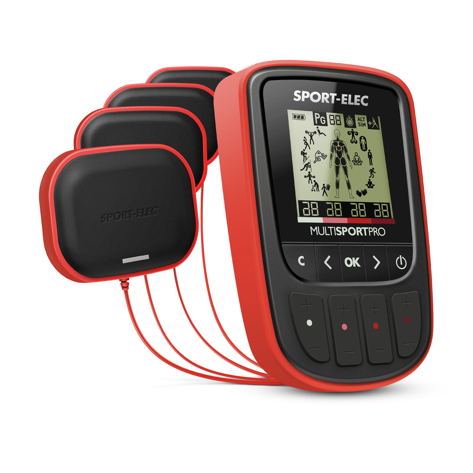 Sport-elec Elektrostimulation EMS Multisport Pro Elektroden + Gurt LOS