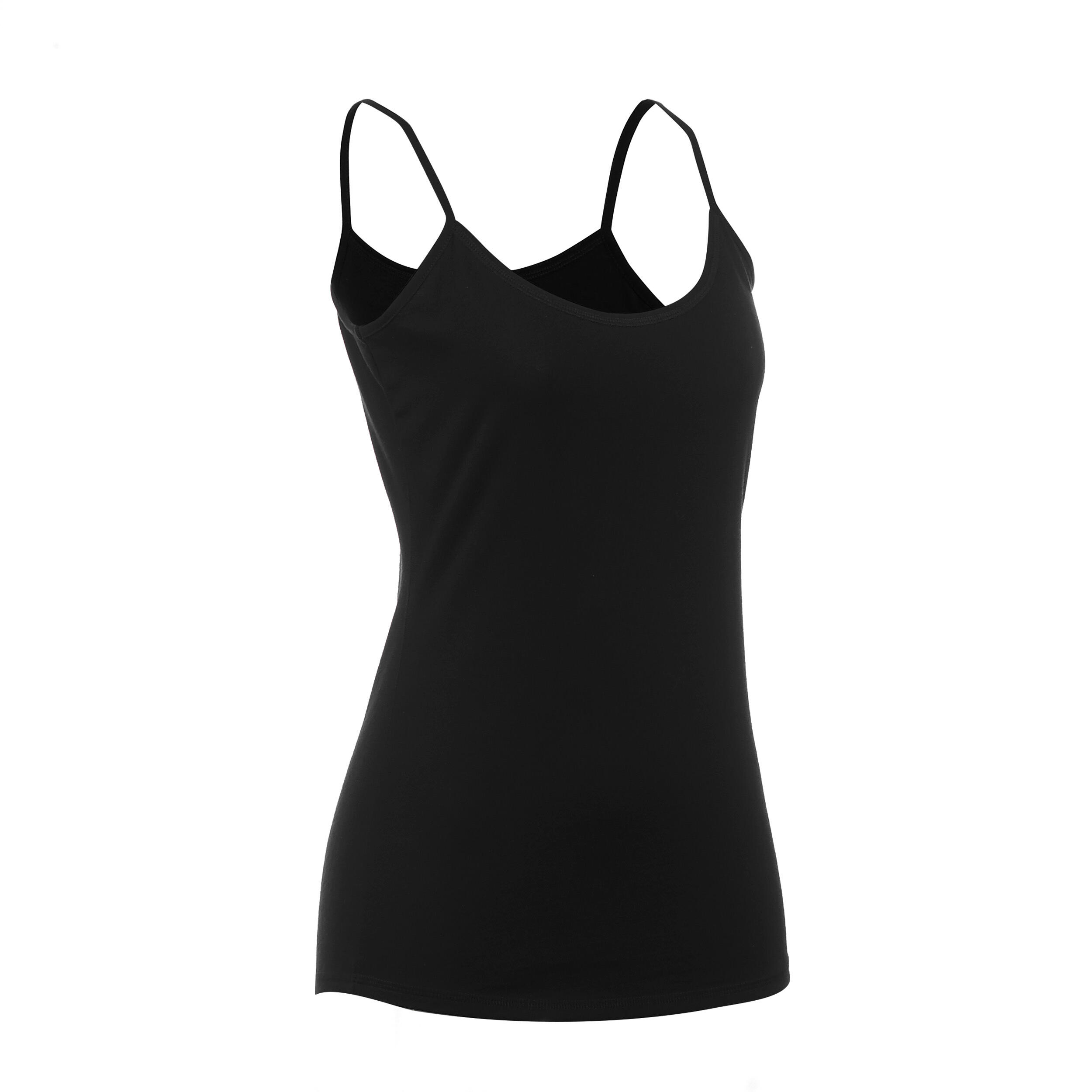 Forclaz Merino-Top Bergtrekking MT500 Damen schwarz