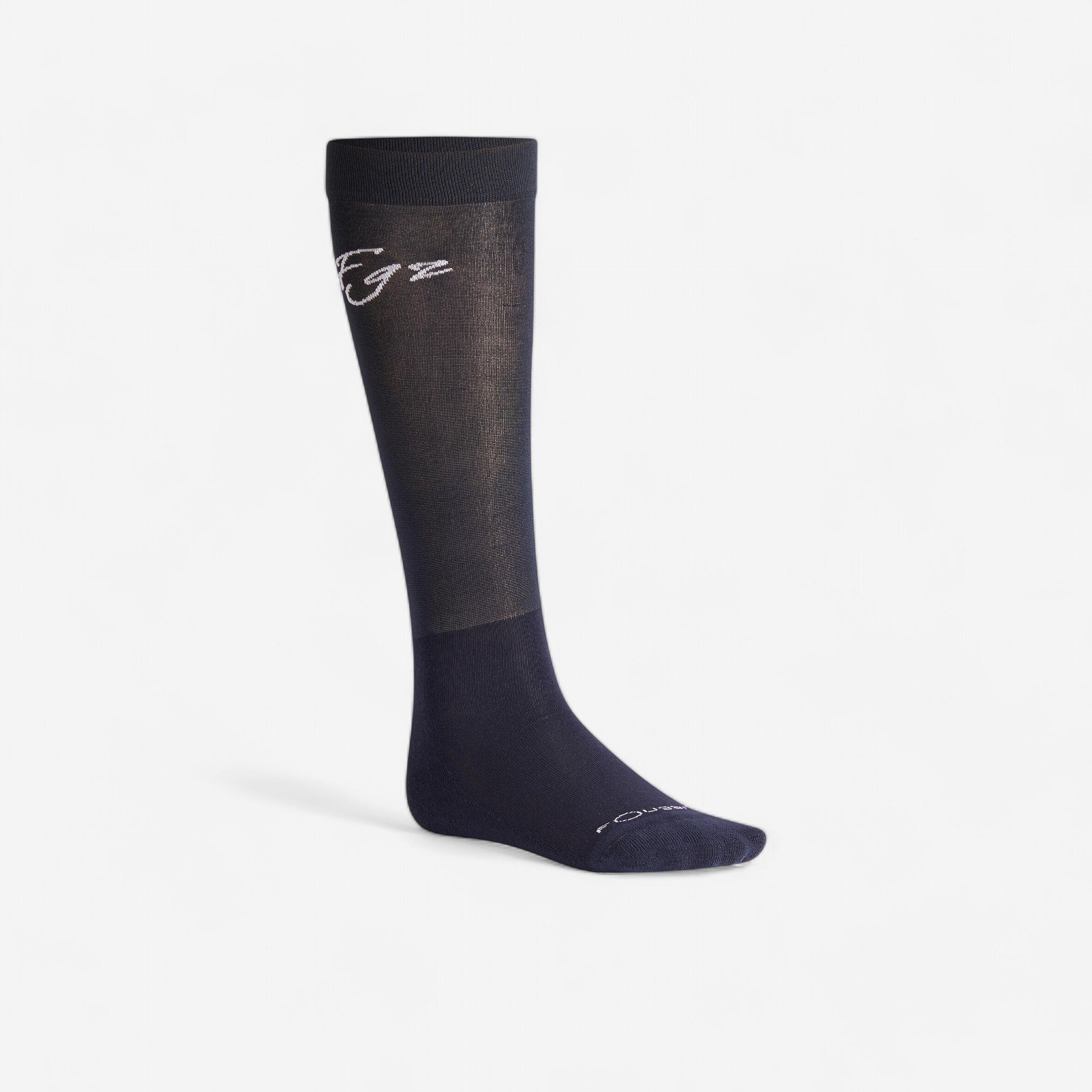 Fouganza Reitsocken Light Erwachsene marineblau
