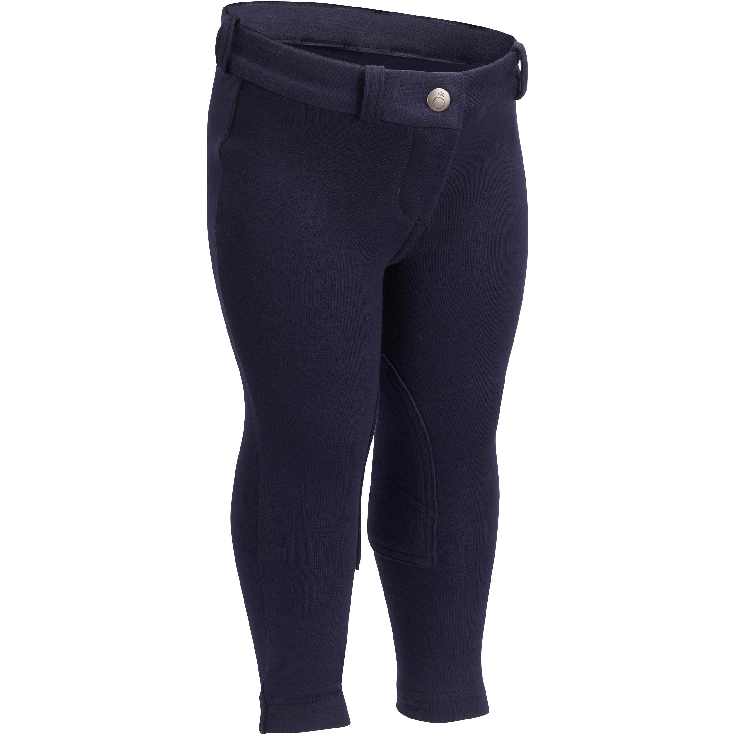 Fouganza Reithose Baby 100 Kniebesatz Stoff marineblau