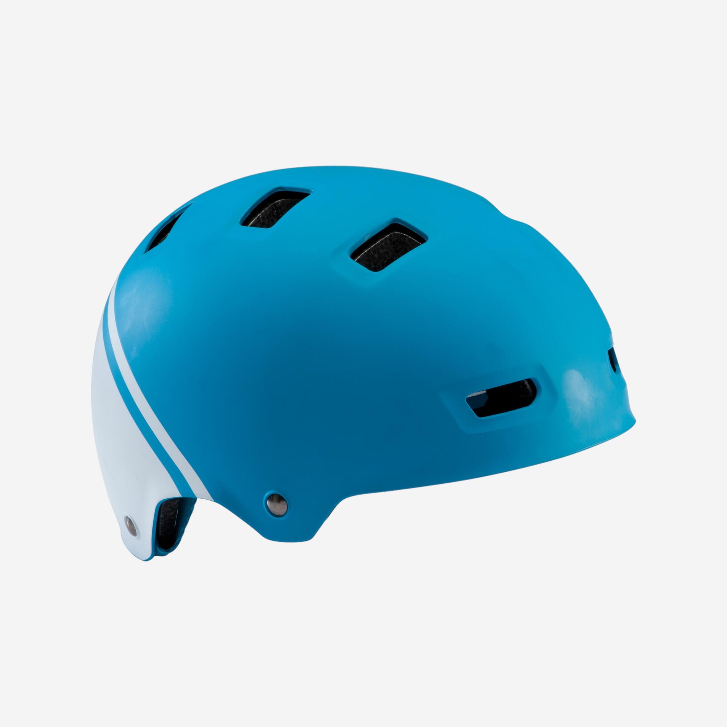 Btwin Fahrradhelm Teen 520 Kinder blau/weiß
