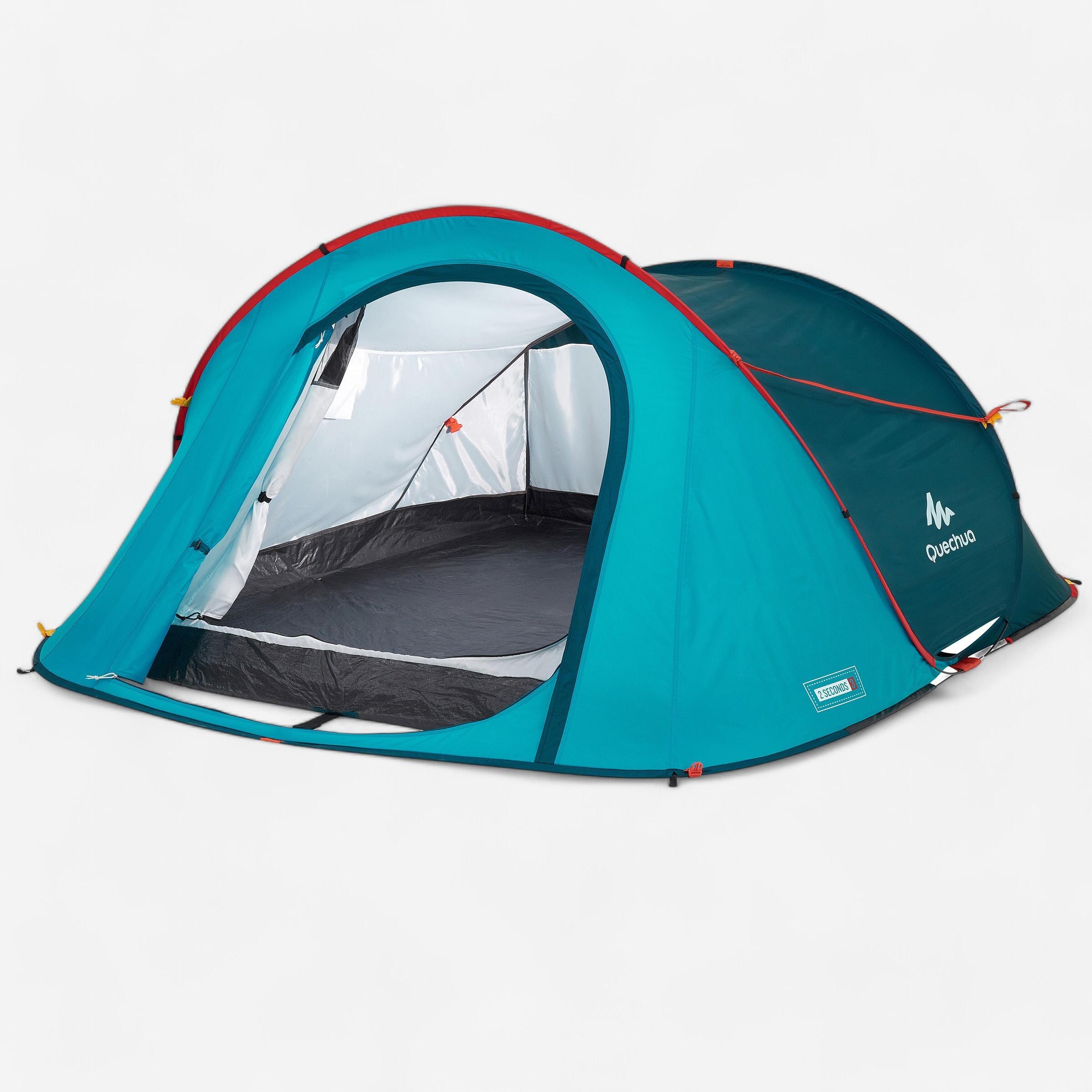 Quechua Wurfzelt - 2 Seconds für 3 Personen blau