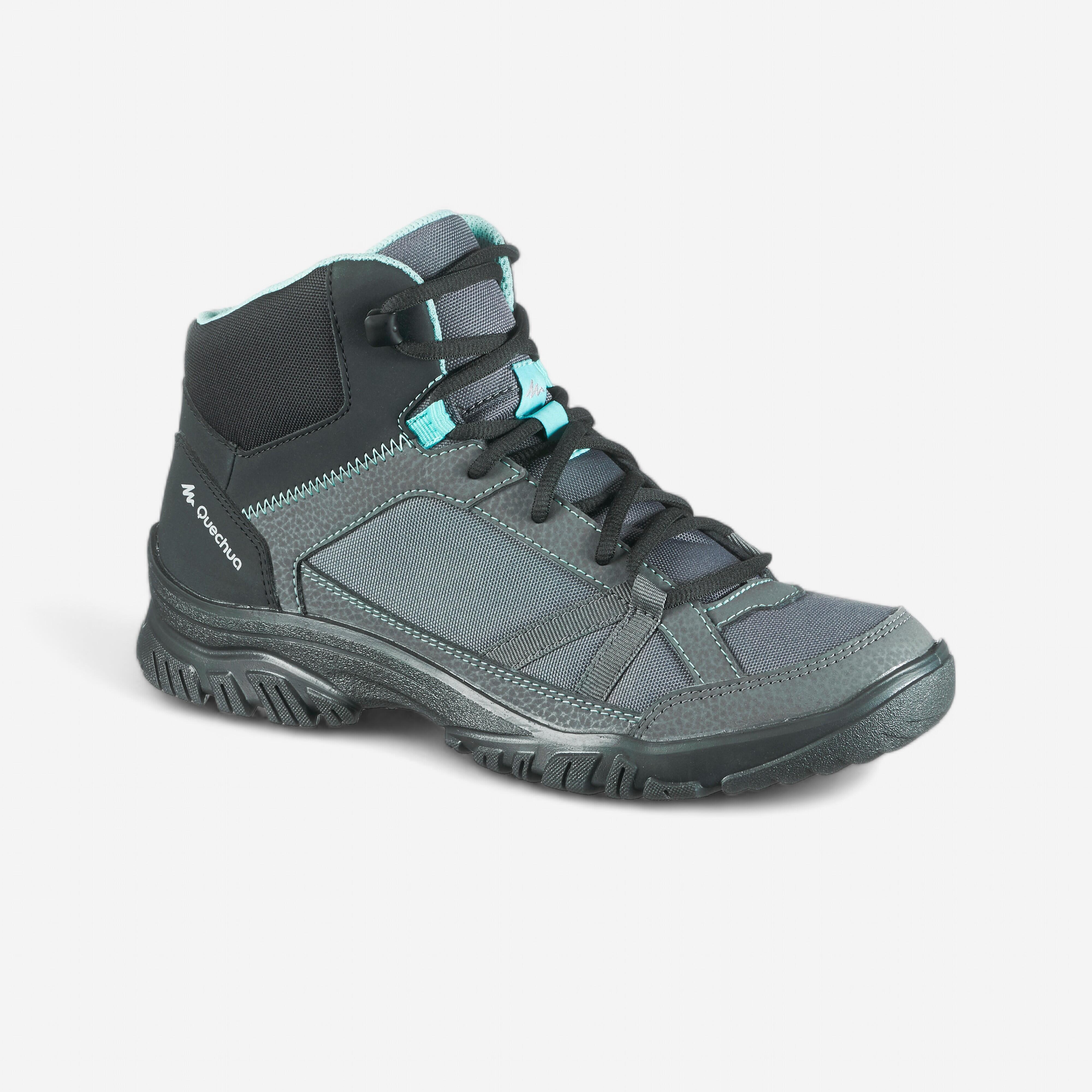 Quechua Wanderschuhe Naturwandern NH100 halbhoch Damen grau