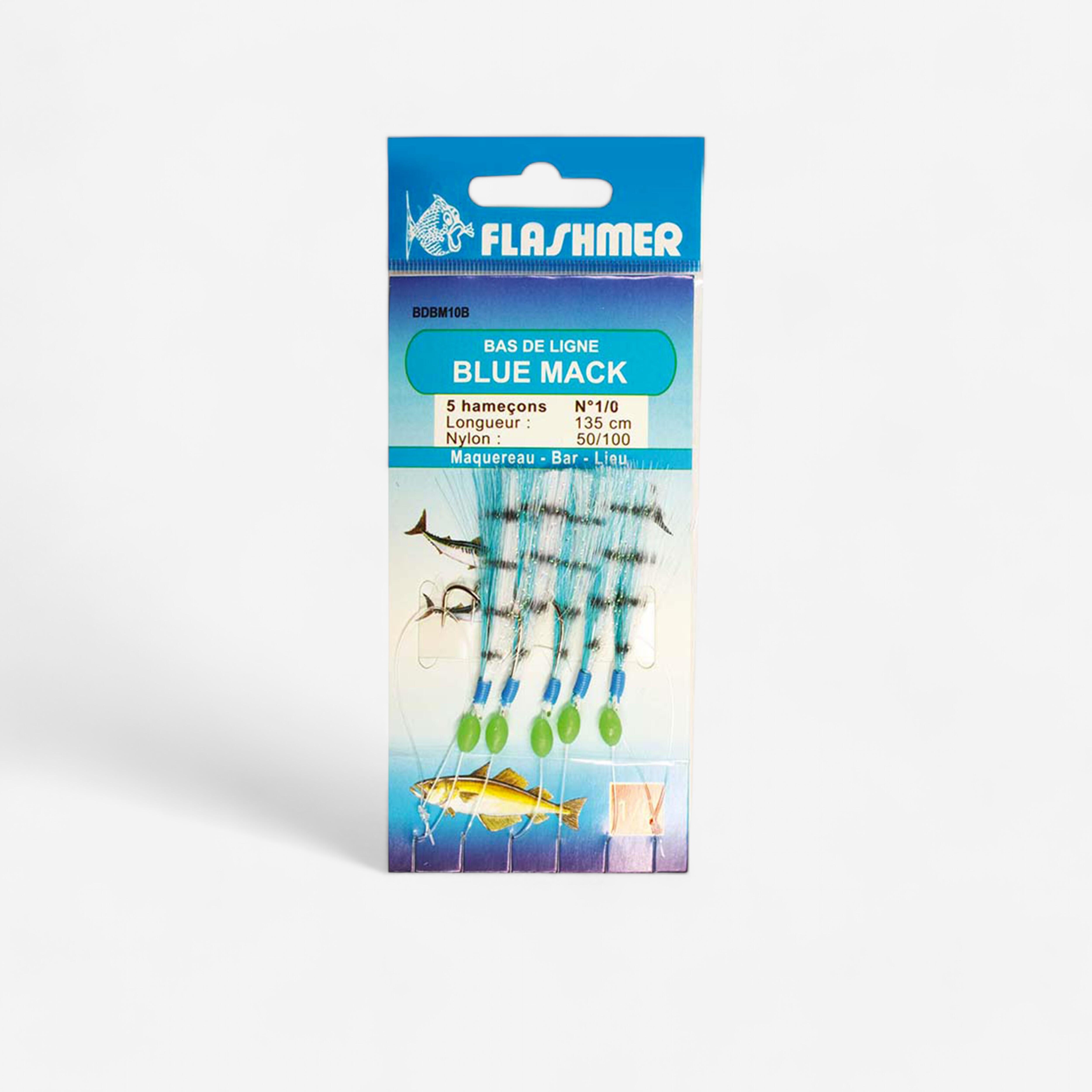 Flashmer Paternostervorfach Blue mac 5 Haken Gr. 1/0 grün Meeresangeln