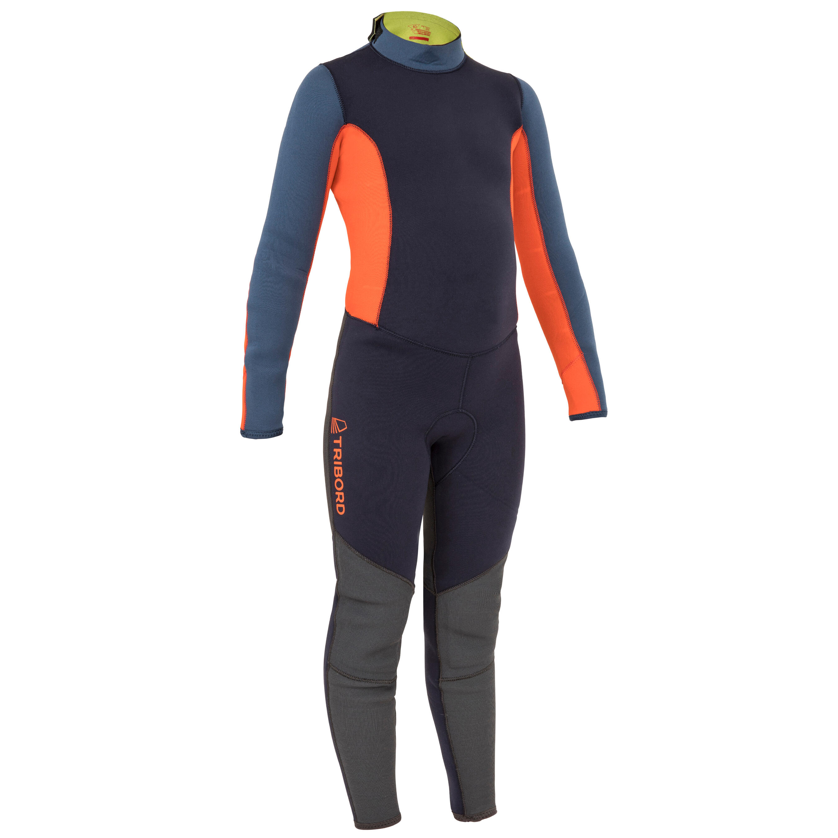 Tribord Neoprenanzug Segeln Dinghy 500 Neopren 3/2 mm geklebt/genäht Kinder blau/orange