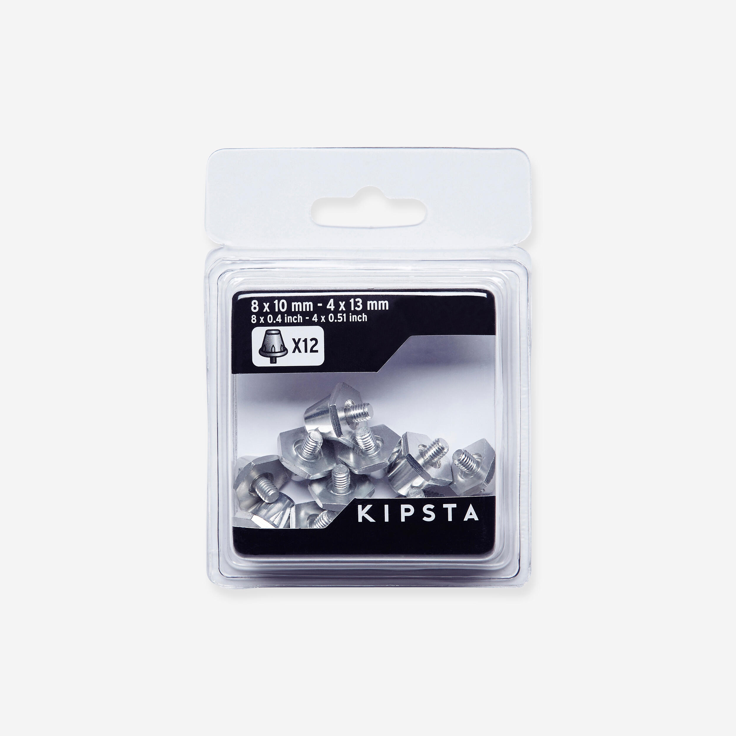 Kipsta Schraubstollen Alu 10–13mm für Fussballschuhe silber
