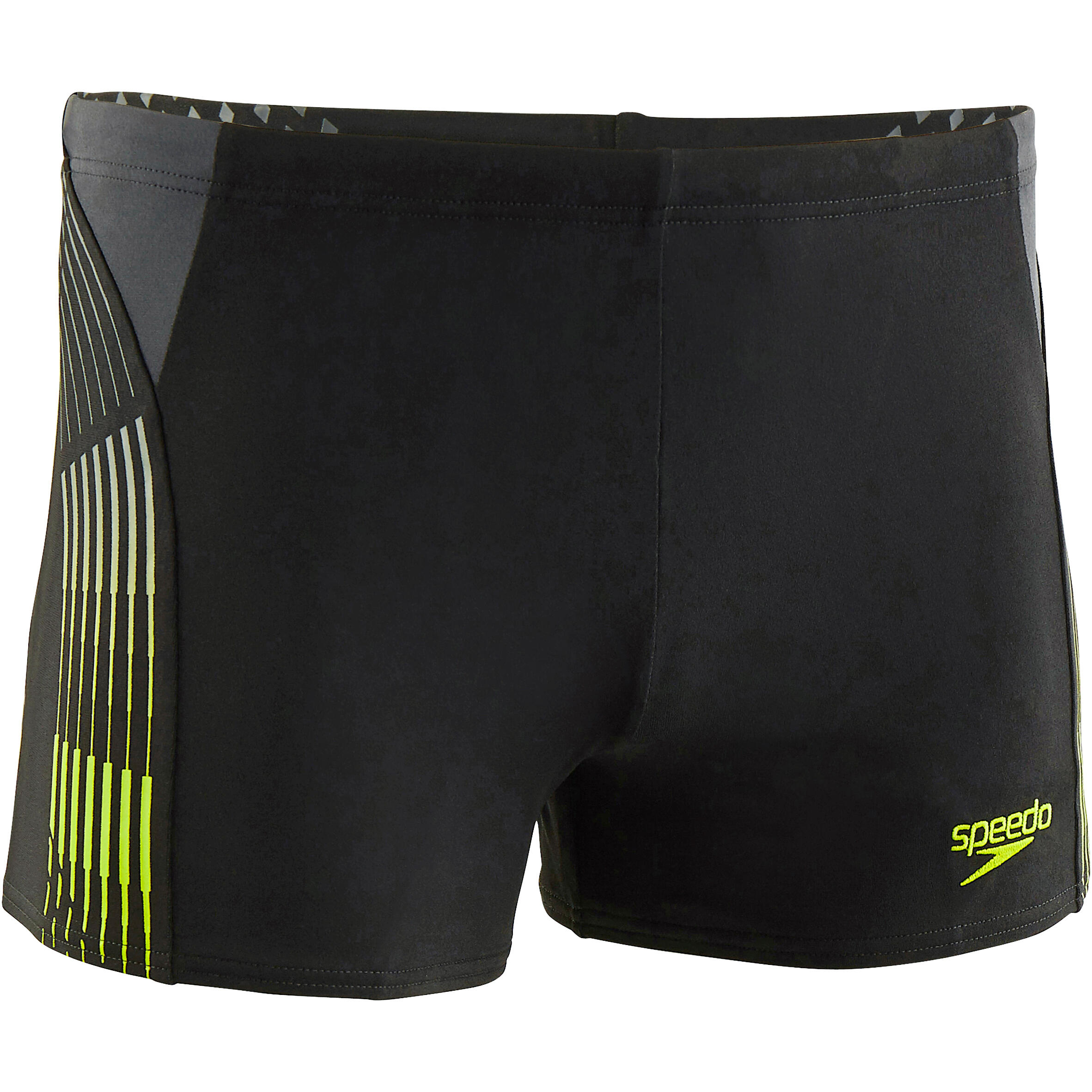Speedo Badehose Boxer Print Herren schwarz/gelb