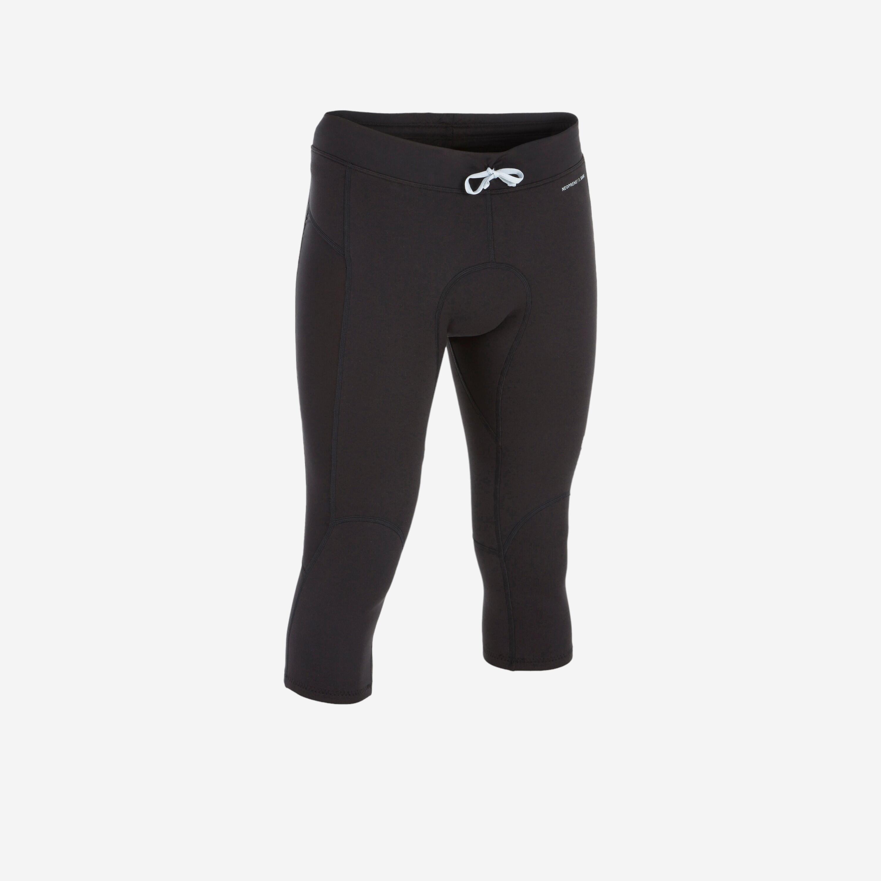 Olaian UV-3/4-Hose Herren UV-Schutz 50+ mit Neopren 900 schwarz