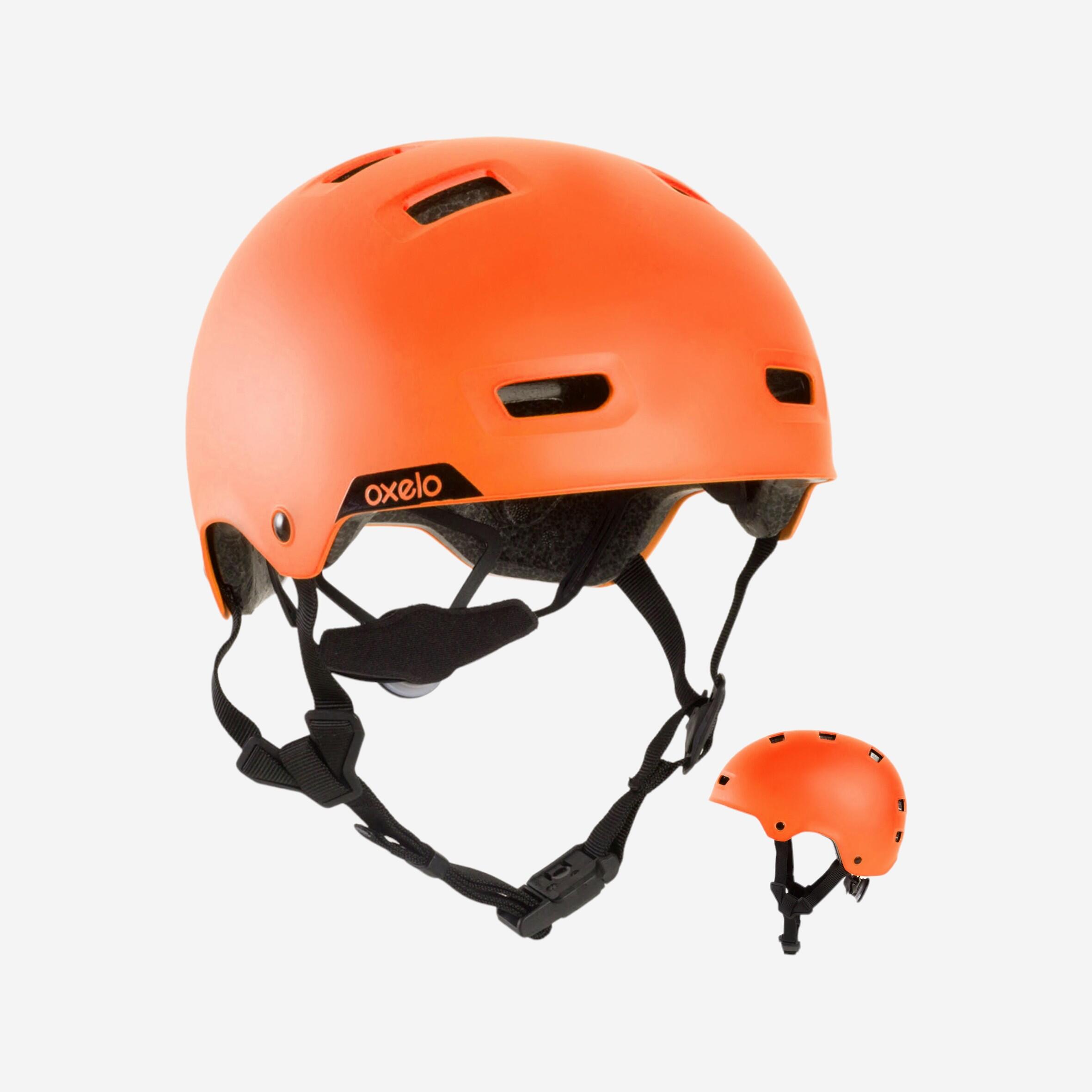 Oxelo Skaterhelm MF540 für Inliner Skateboard Scooter neonorange