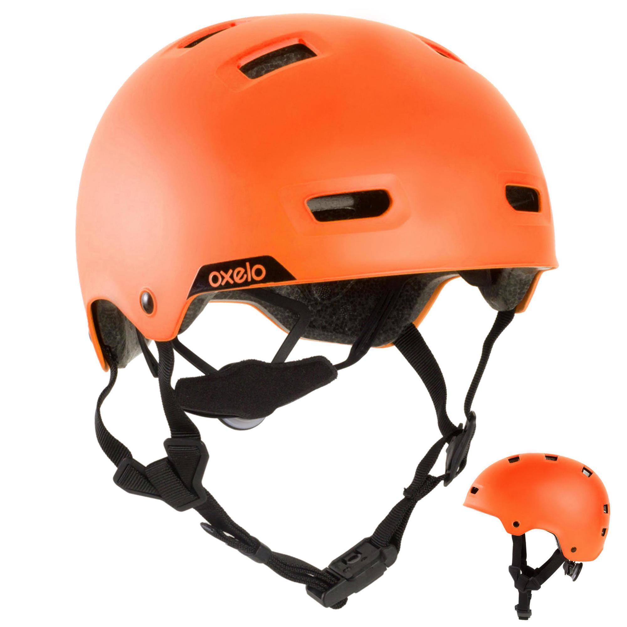 Oxelo Skaterhelm MF540 für Inliner Skateboard Scooter neonorange