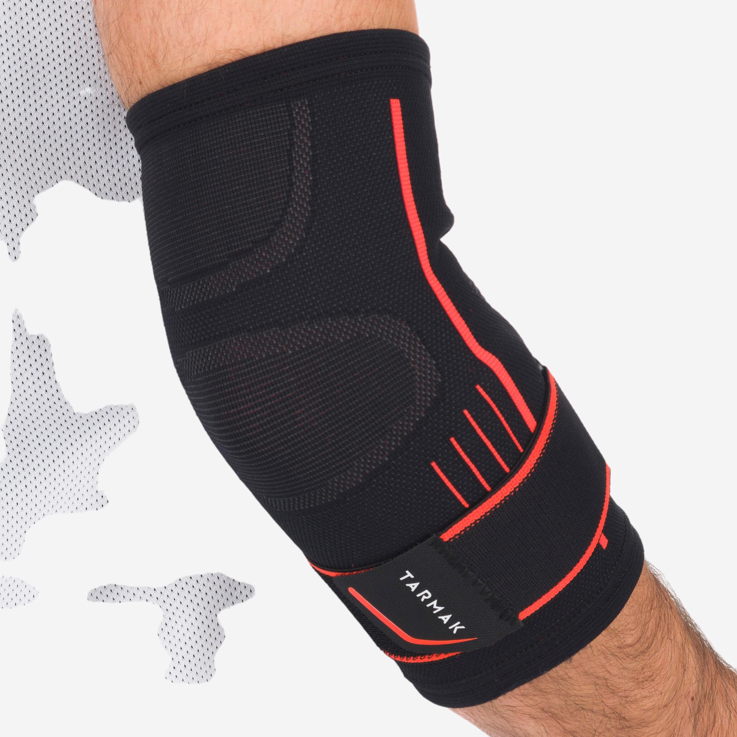 Tarmak Ellenbogenbandage Mid 500 links/rechts Erwachsene schwarz