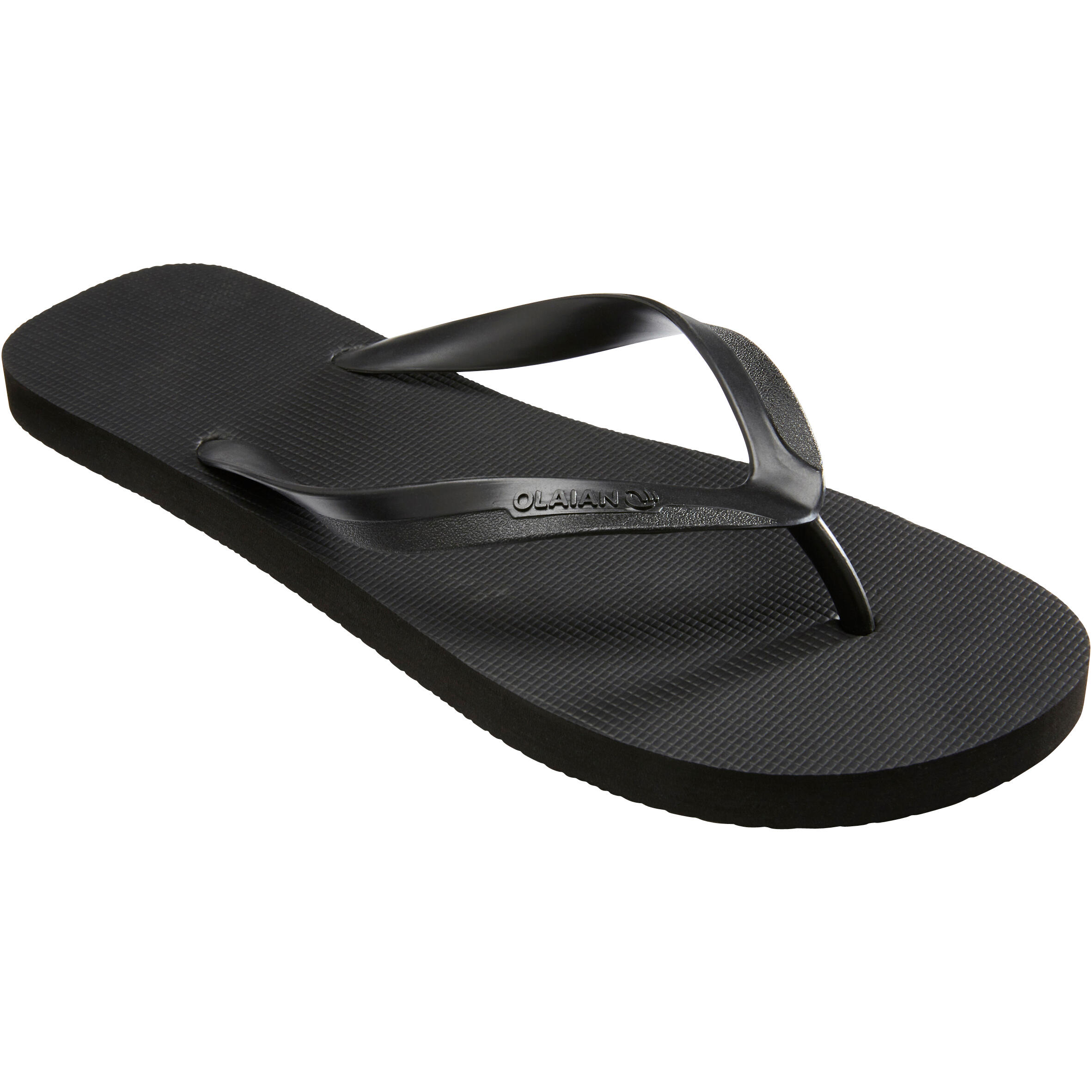 Olaian Zehensandalen Herren 100 schwarz