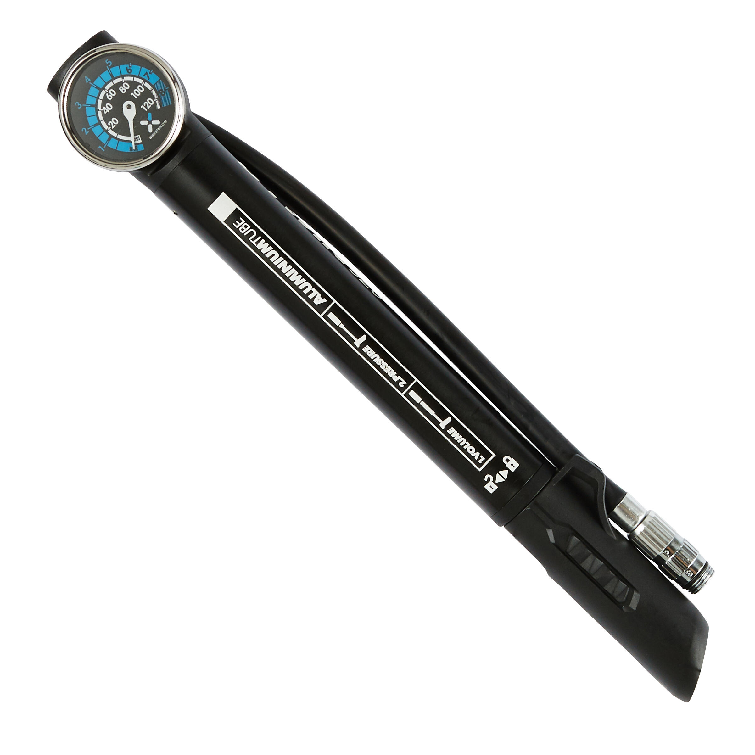 Btwin Fahrradpumpe Teleskop-Handpumpe 920 mit Manometer