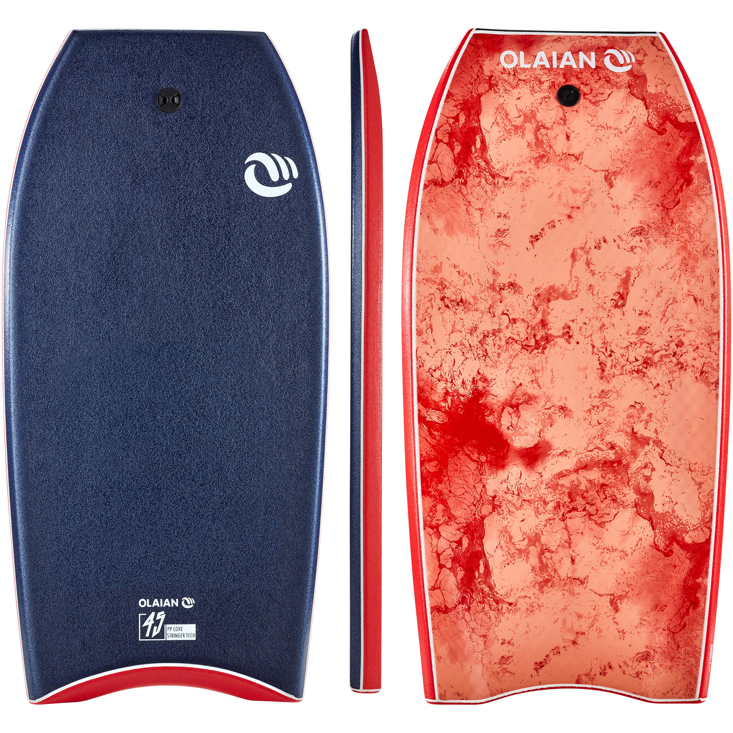 Radbug Bodyboard 900 45" für Körpergröße >1,85 m Polypropylen Stringer + Leash blau ZWL
