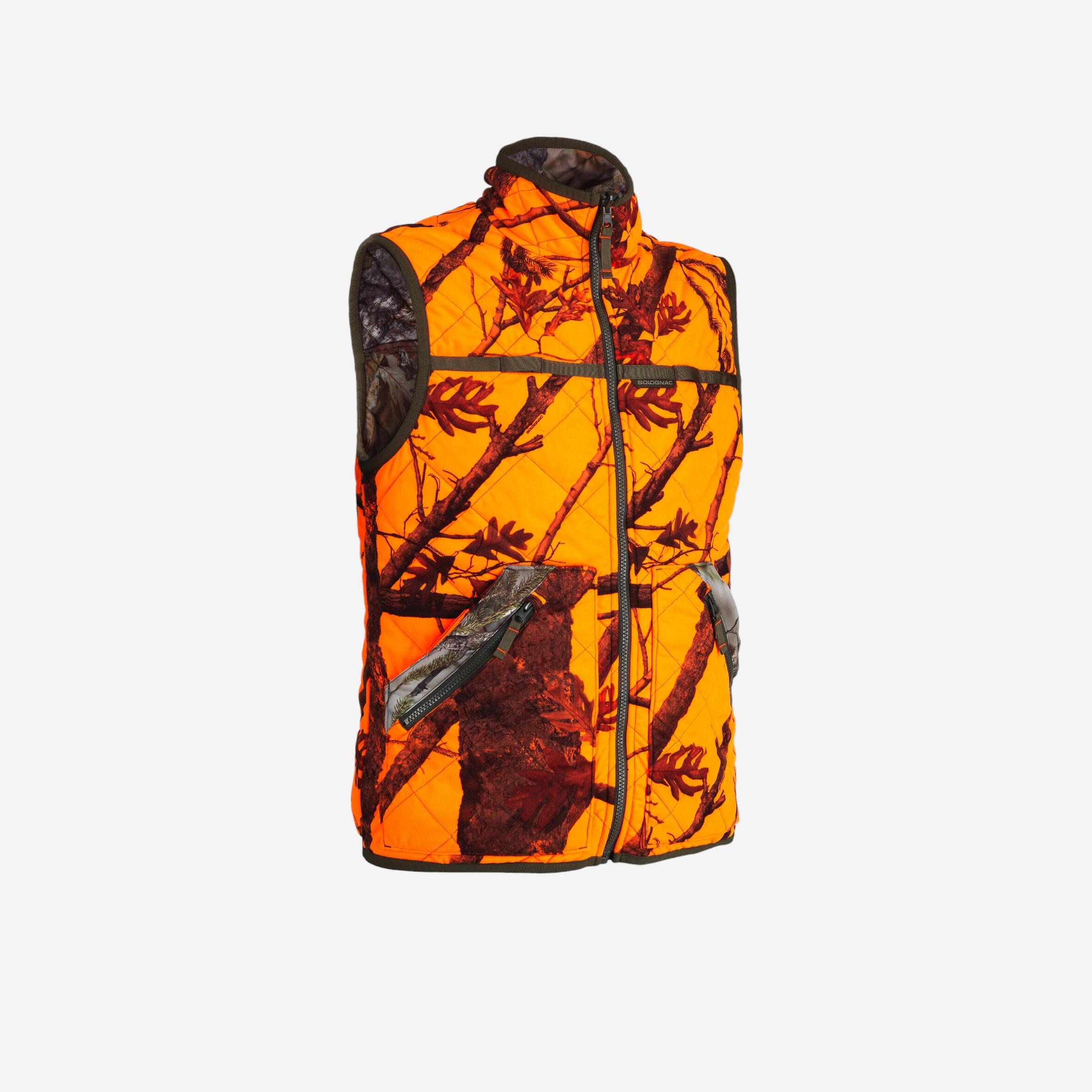 Solognac Jagdweste 100 wendbar camouflage/orange