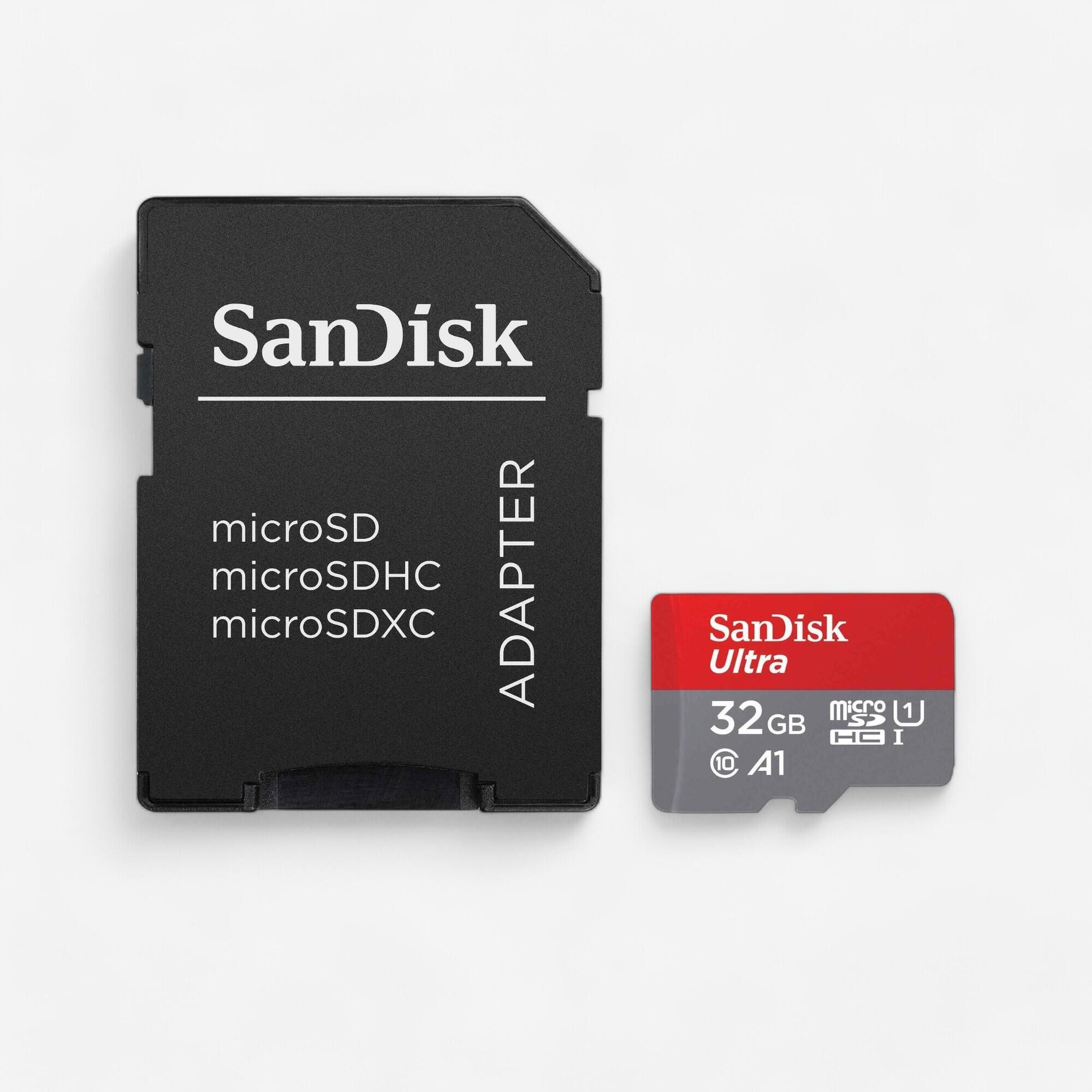 Sandisk Speicherkarte microSD HC 32 GB und SD-Adapter, Klasse 10, A1