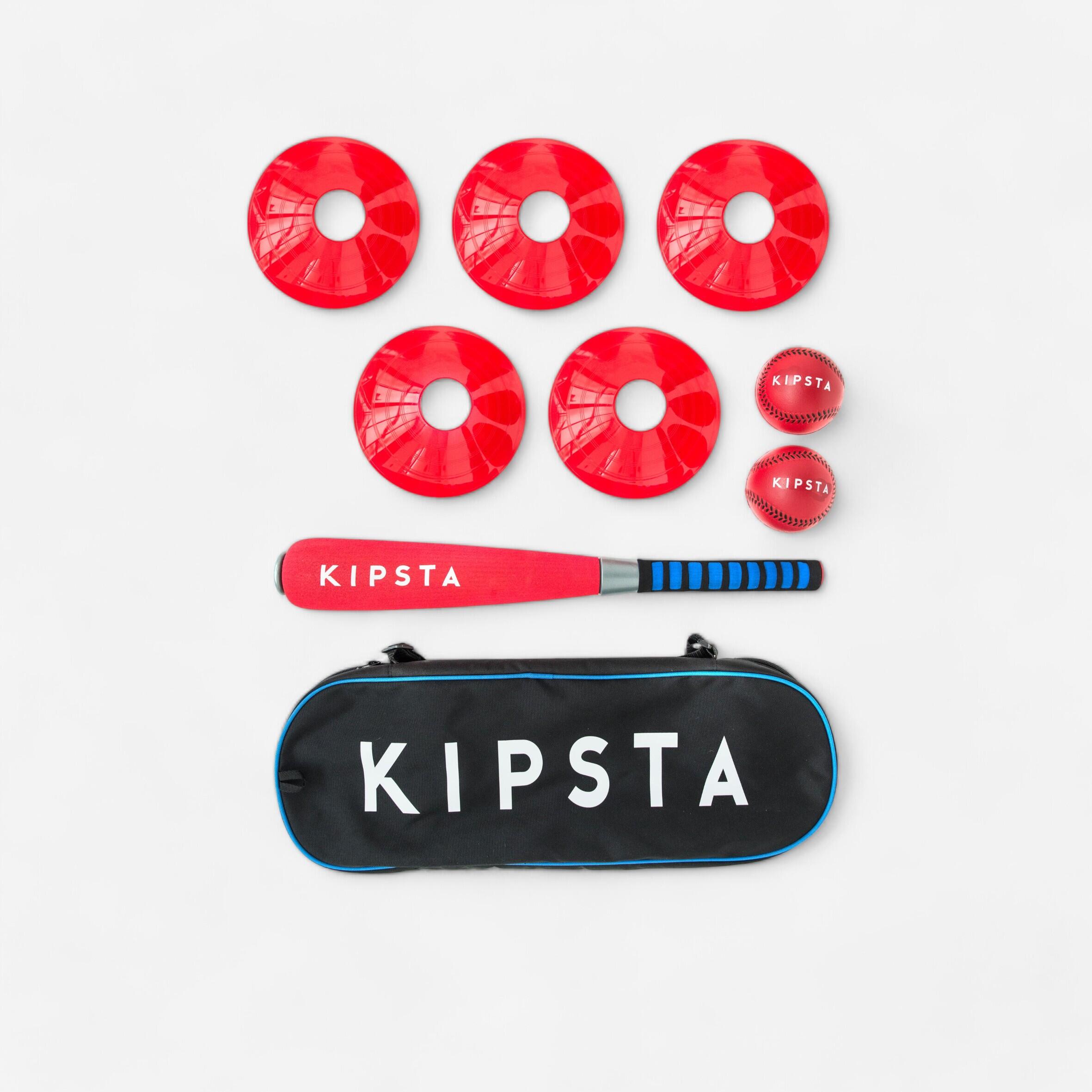 Kipsta Baseball-Set BA100 Schaumstoffball mit Schlägerset für Kinder