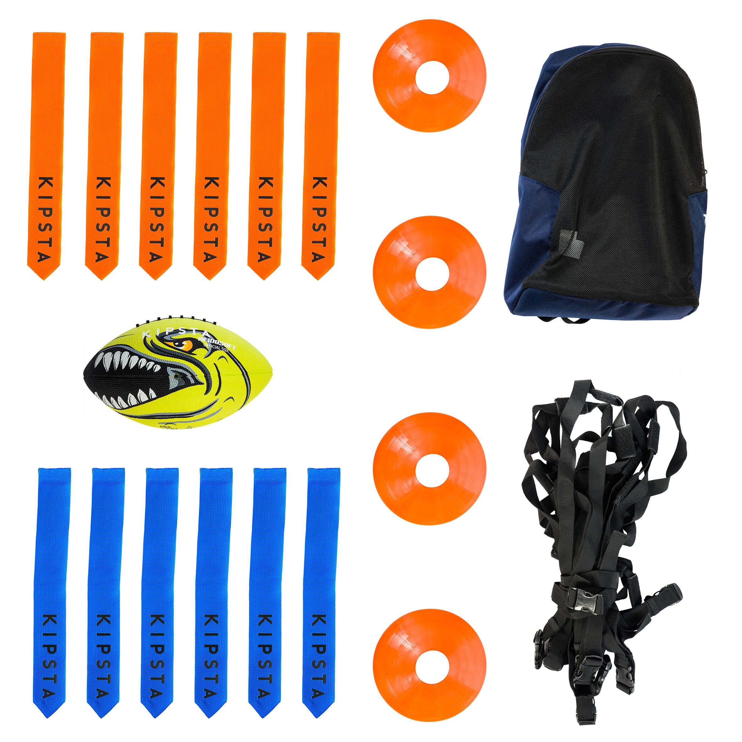 Kipsta Flaggen-Set American Football 100 Erwachsene blau