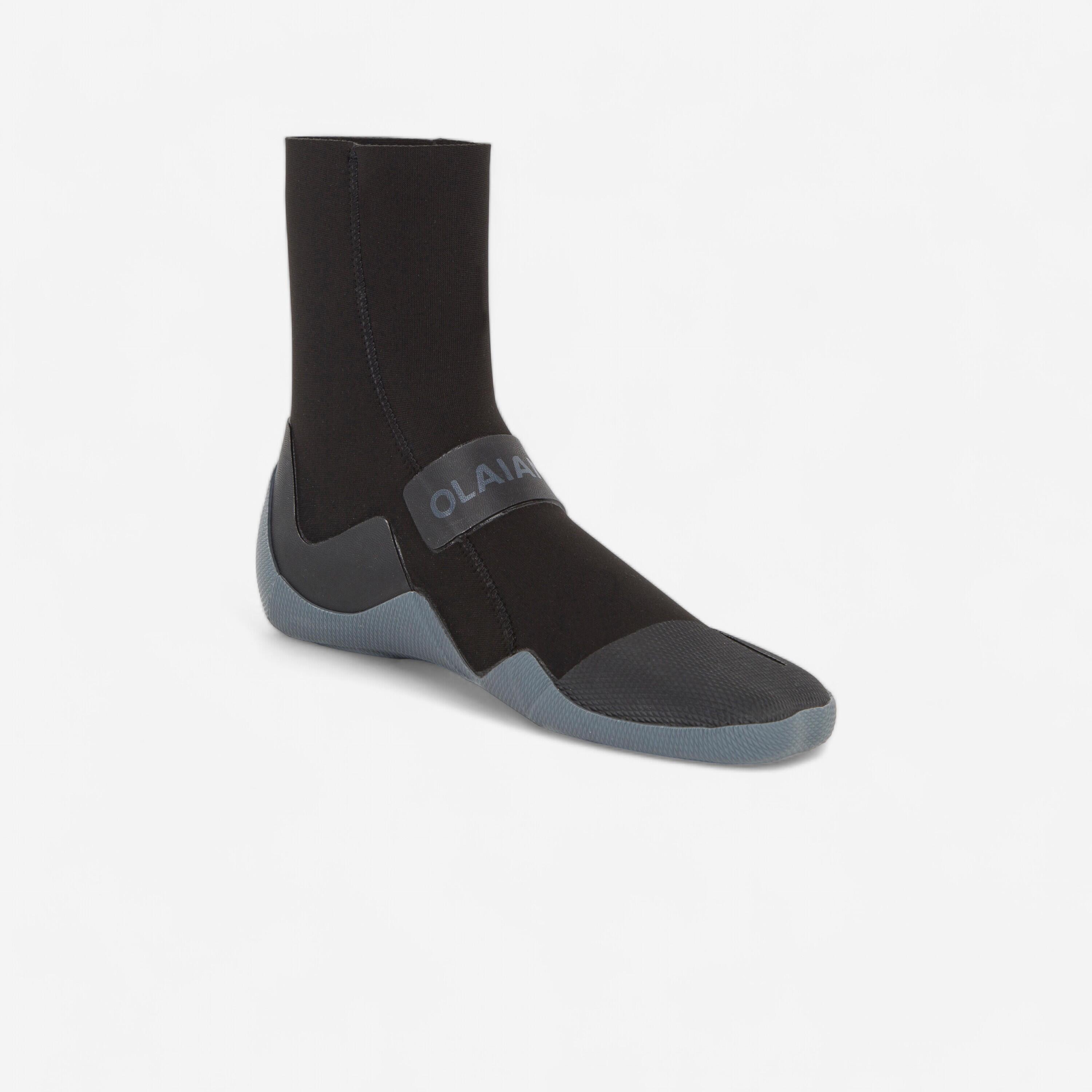 Olaian Neoprenschuhe Surfen 500 3 mm hoch schwarz