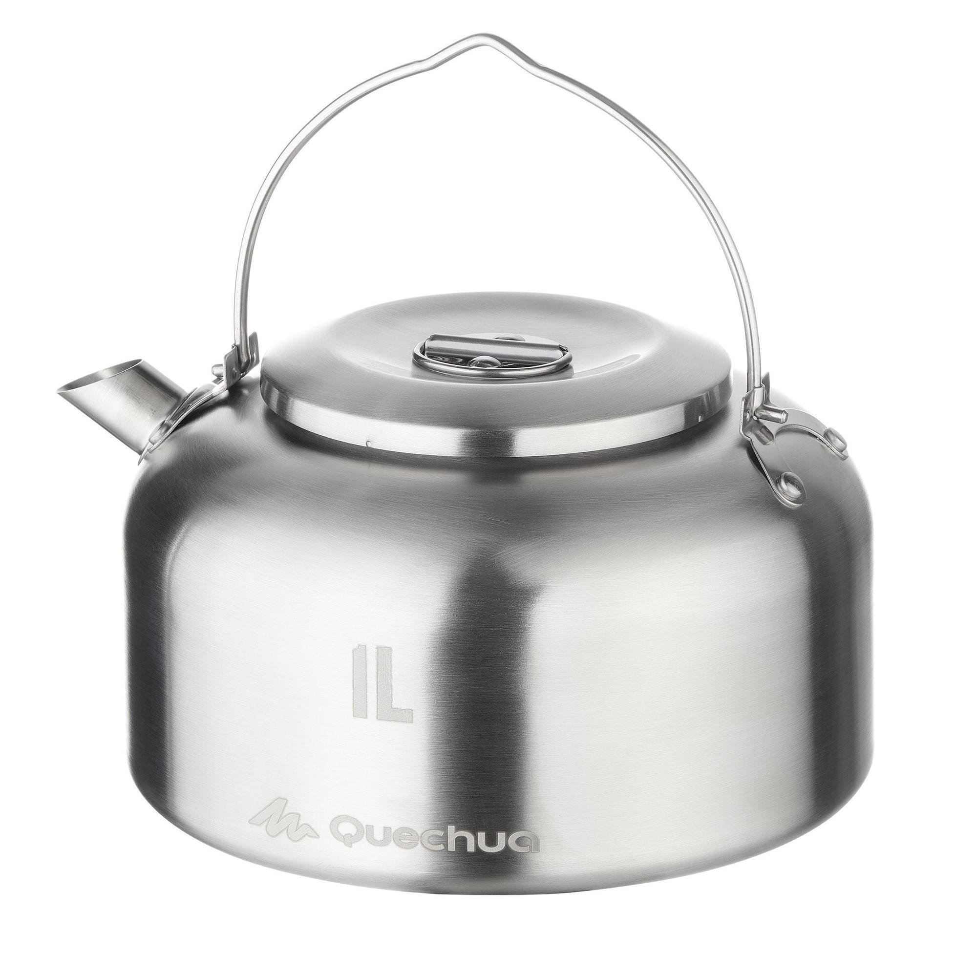Quechua Wasserkocher Camping MH500 Edelstahl 1 L