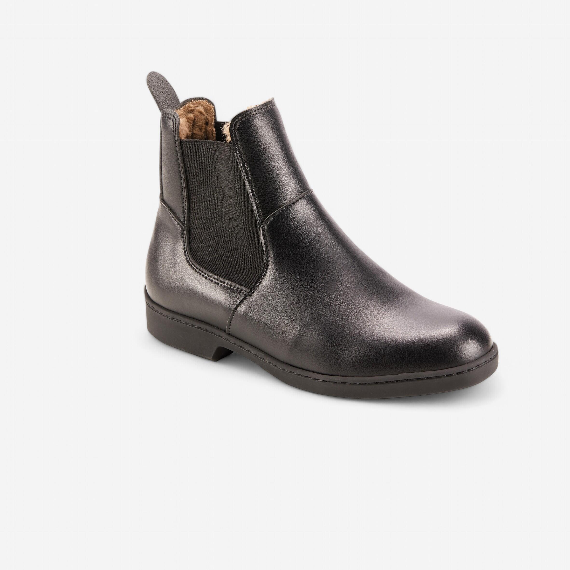 Fouganza Winter-Reitstiefeletten 500 Erwachsene schwarz