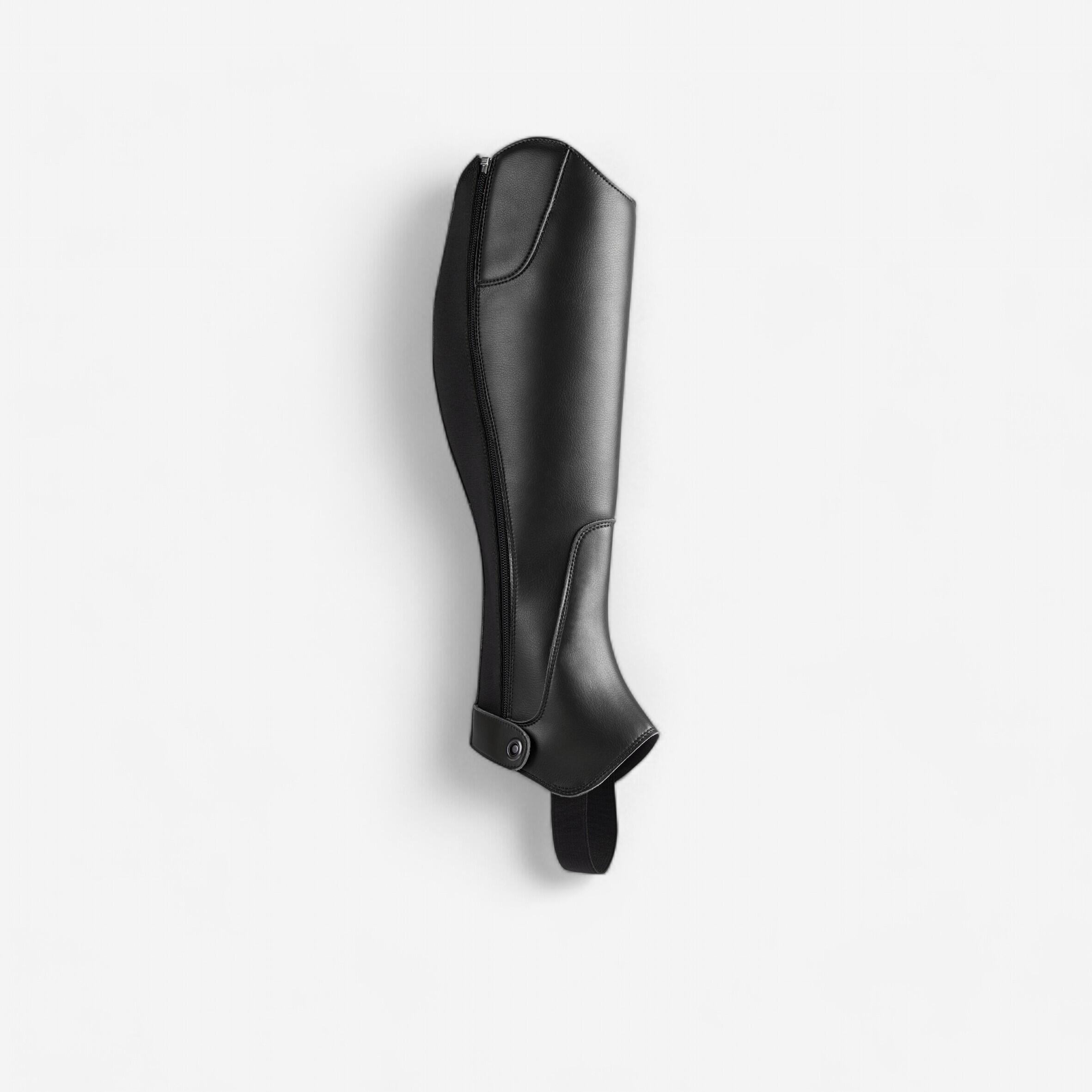 Fouganza Chaps 500 Synthetik Erwachsene schwarz