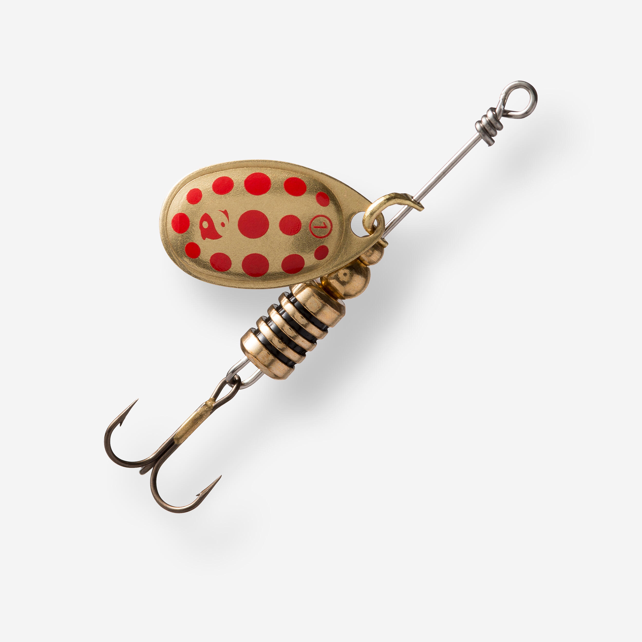 Caperlan Spinner Weta+ Gr. 1 schwarz/gelb gepunktet zum Angeln auf Raubfische