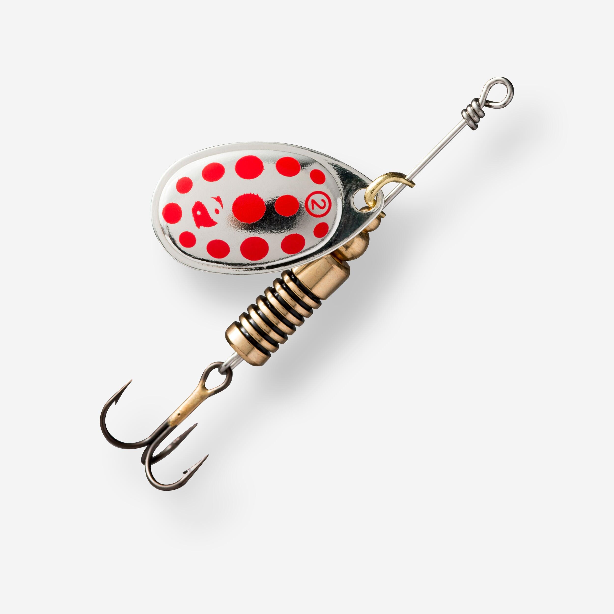 Caperlan Spinner Weta + #2 silber/rote Punkte Raubfischangeln