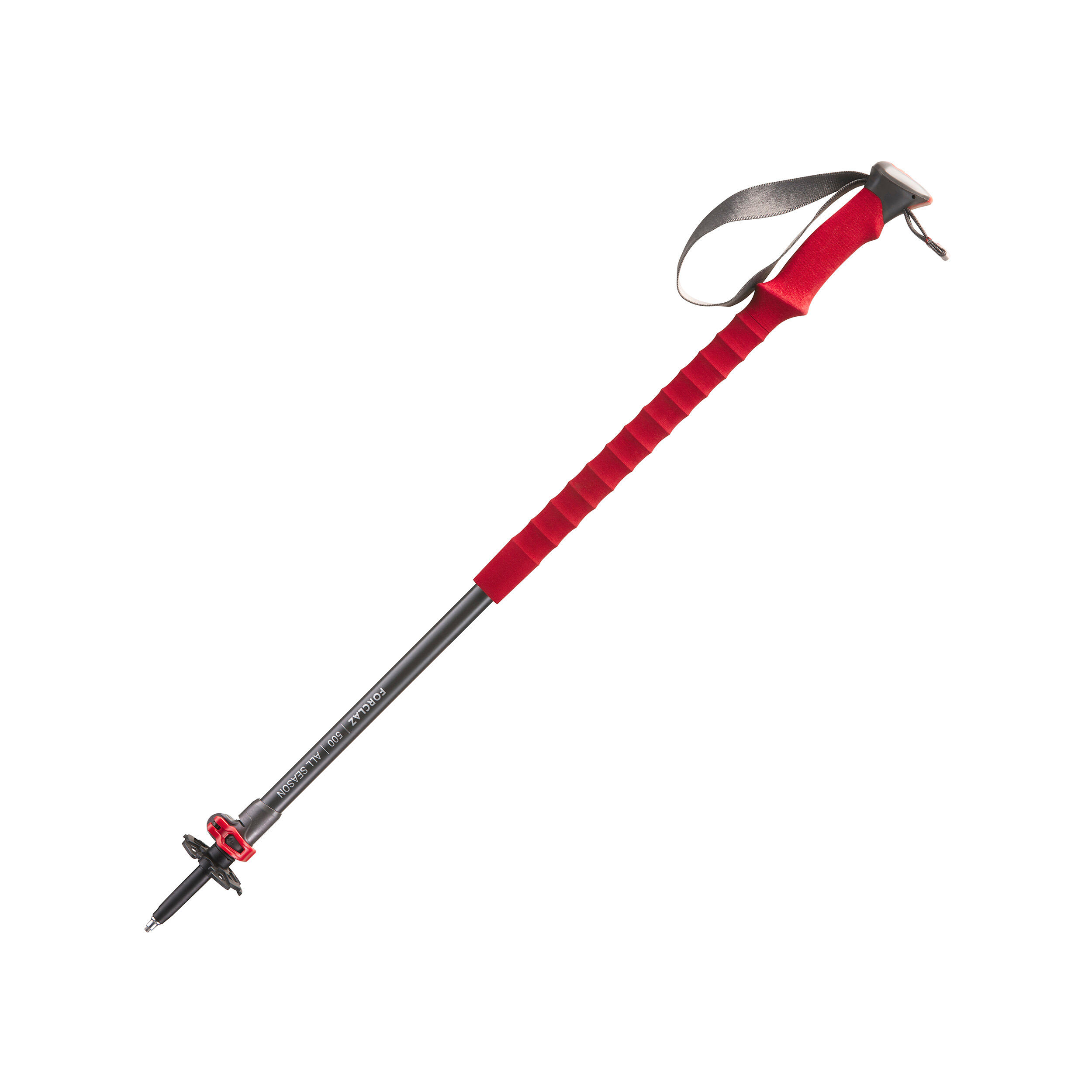 Forclaz 1 Wanderstock Vier Jahreszeiten Trekking MT500 All Season rot