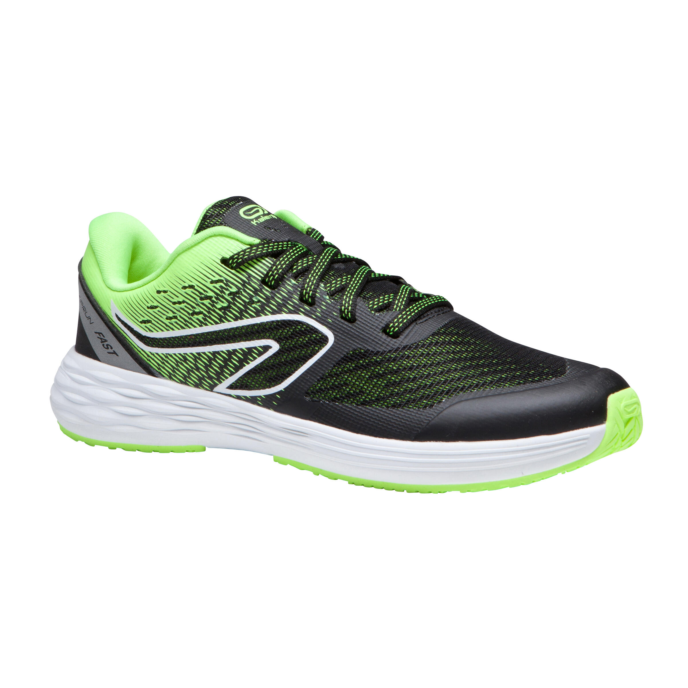 Kiprun Laufschuhe Leichtathletik AT 500 Kiprun Fast Kinder schwarz/gelb