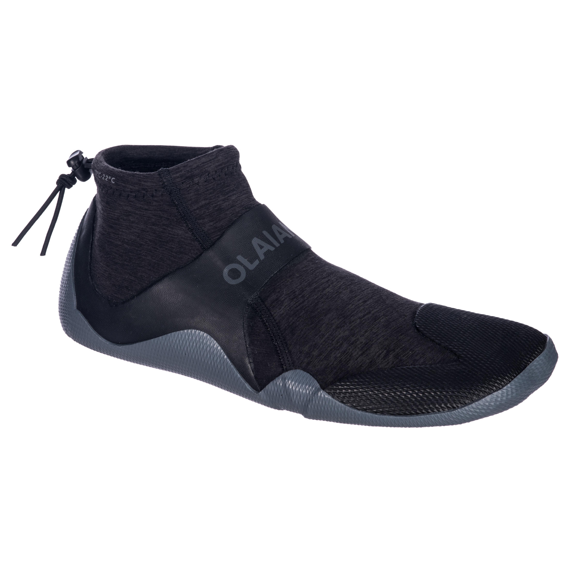 Olaian Neoprensocken Surfen 500 2 mm grau/schwarz