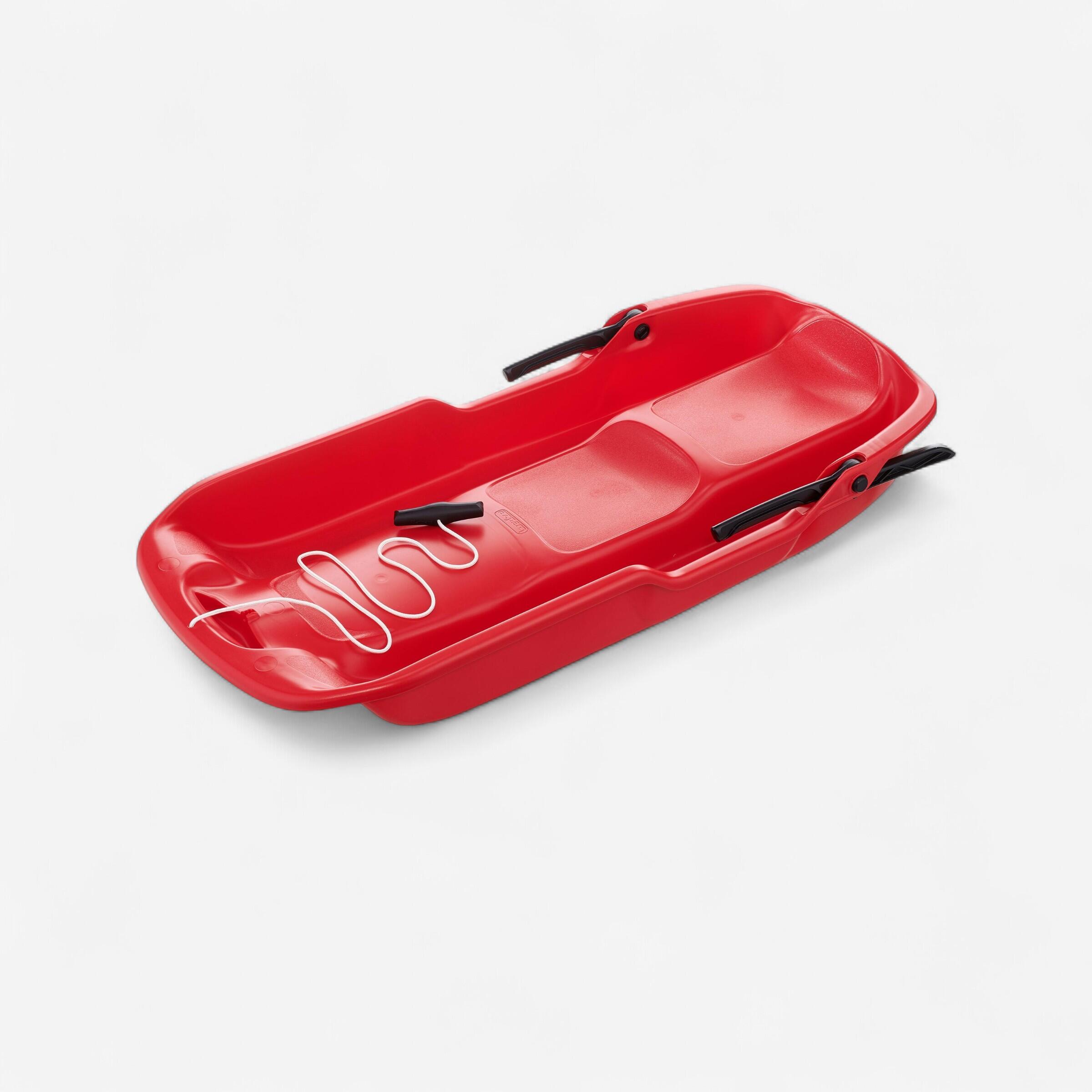 Lugik Schlitten Plateau mit Bremse Erwachsene rot VHT