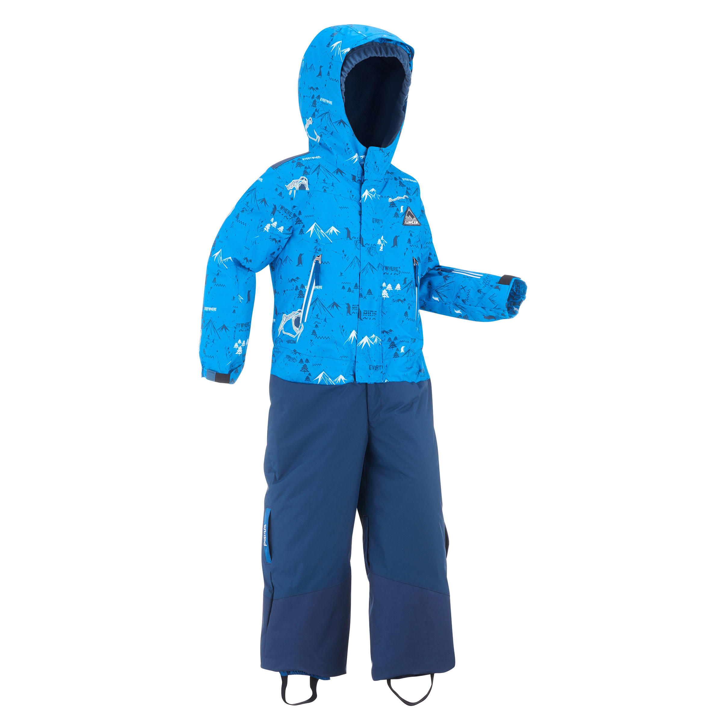 Wedze Schneeanzug Skianzug PNF 500 Kinder rosa