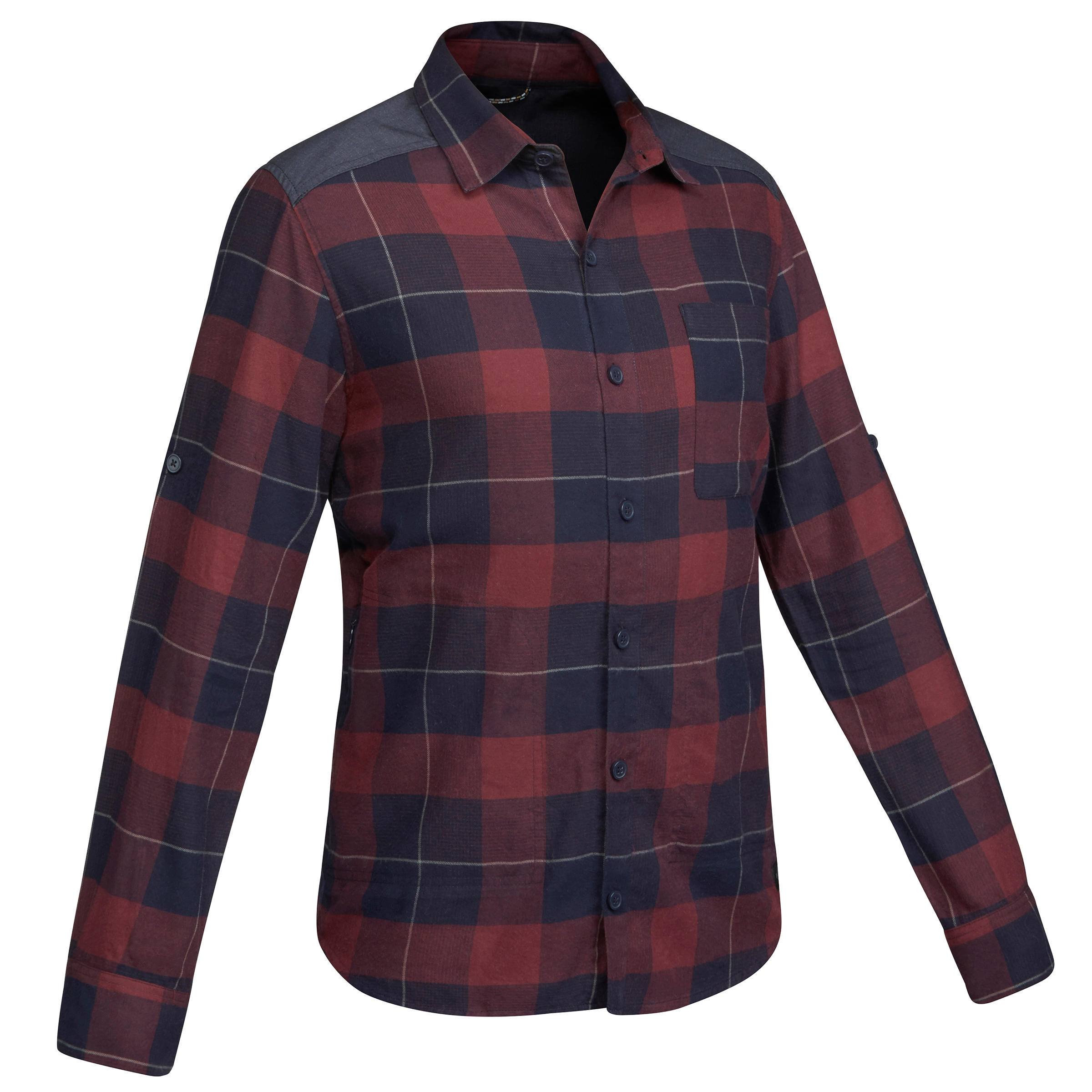 Forclaz Hemd Trekking Travel 100 Warm Herren grün