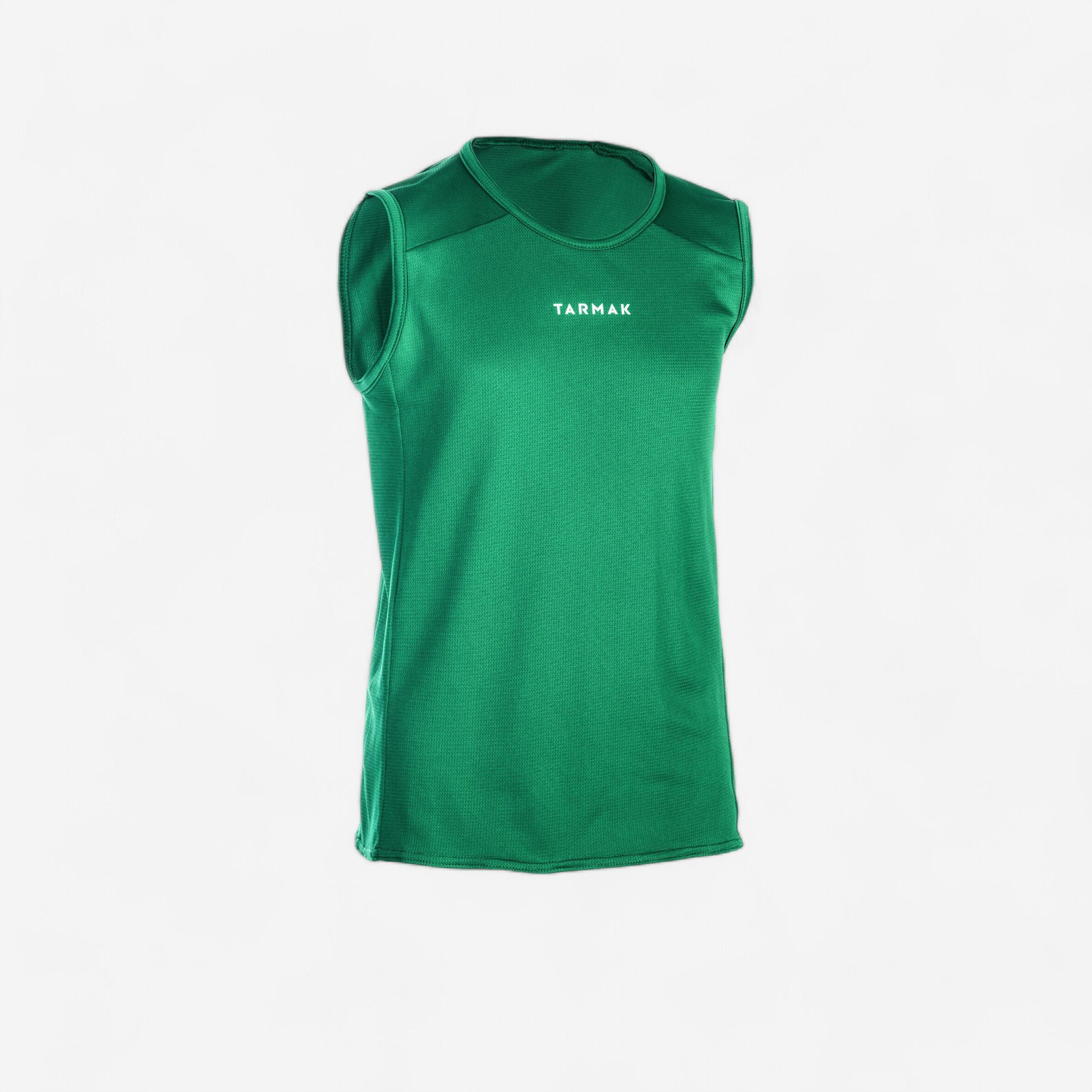 Tarmak Basketballtrikot ärmellos T100 Kinder schwarz