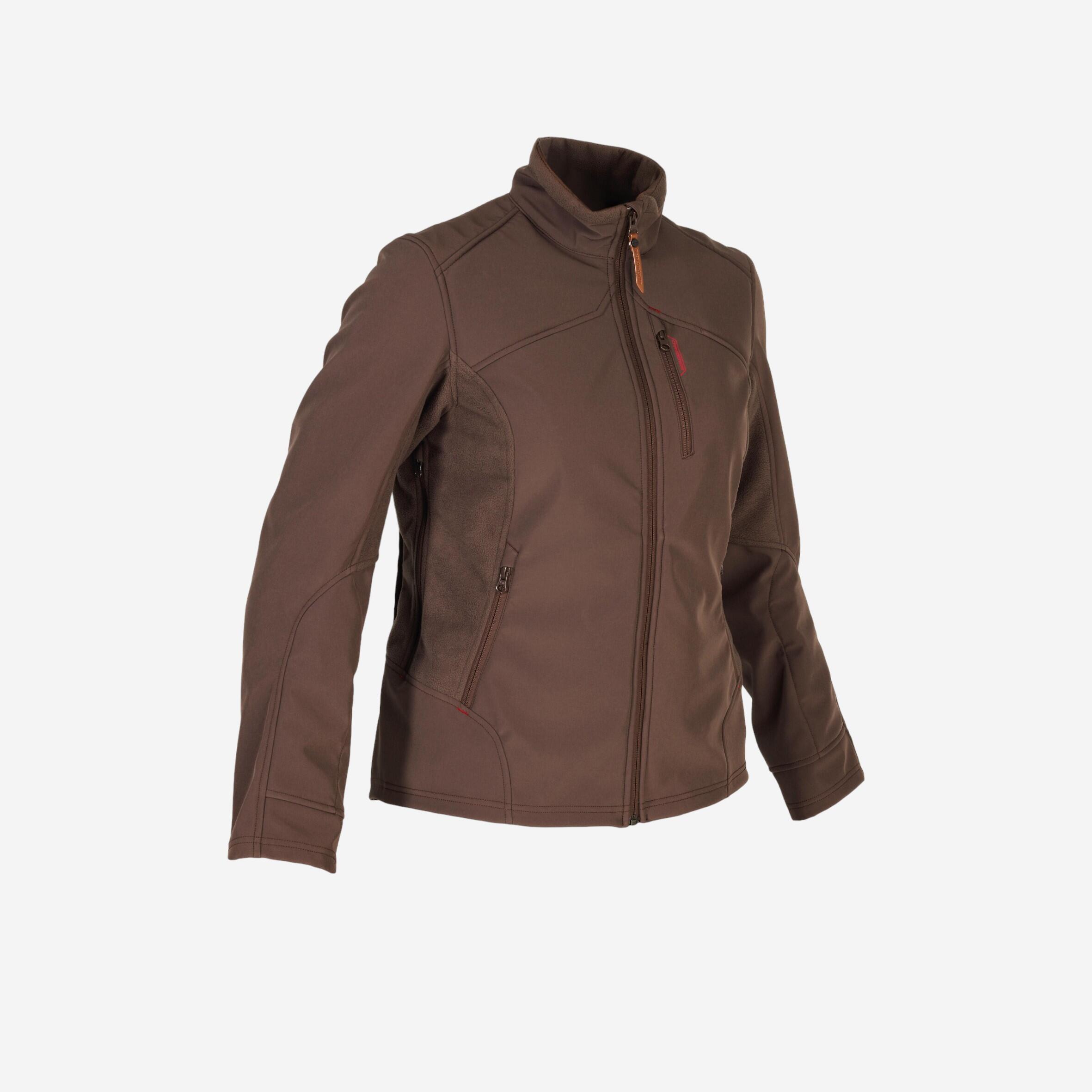 Solognac Jagdjacke/ Softshelljacke Damen 500 warm, wasserabweisend, braun