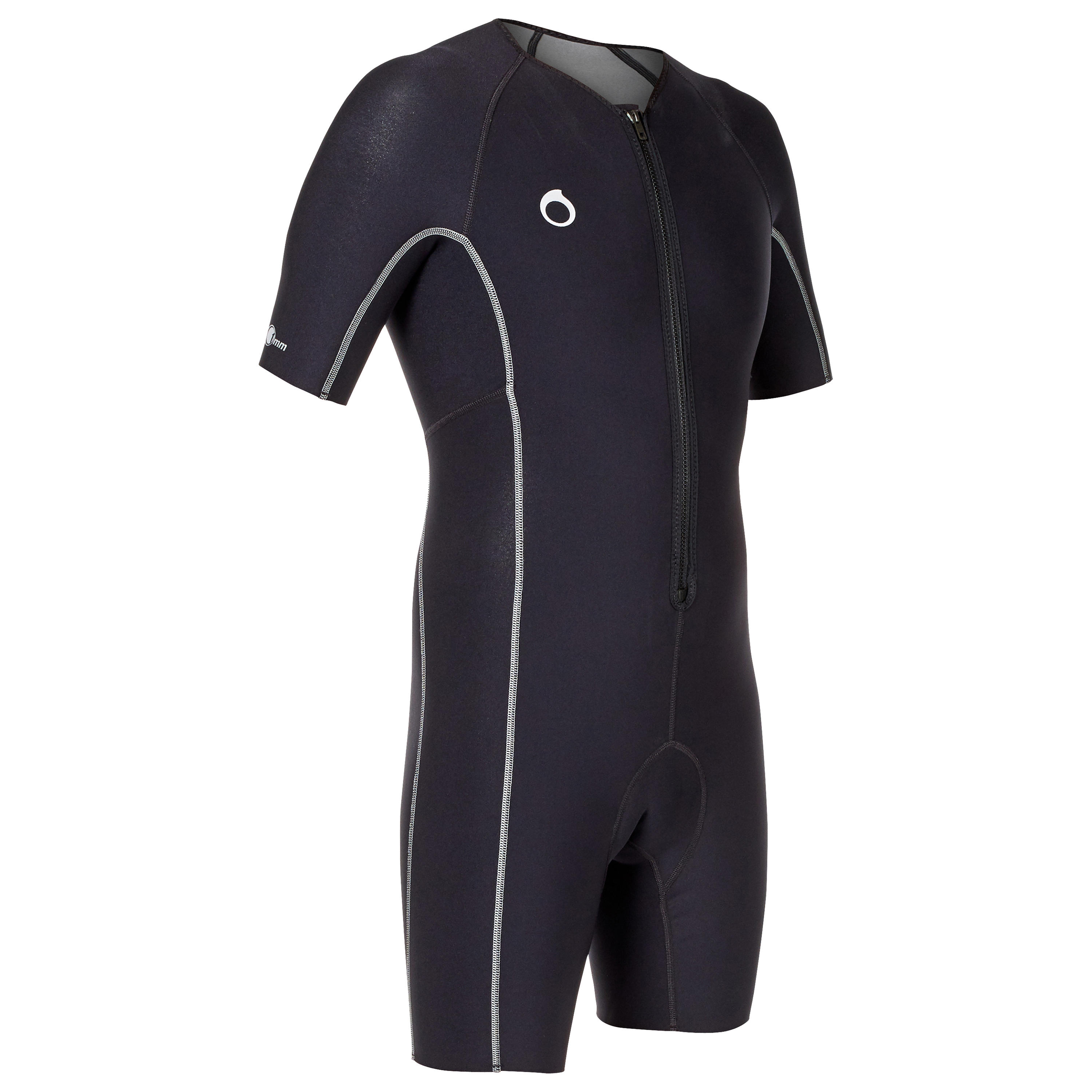 Subea Neopren-Shorty Unterzieher Tauchen SCD Neopren 1 mm schwarz/grau
