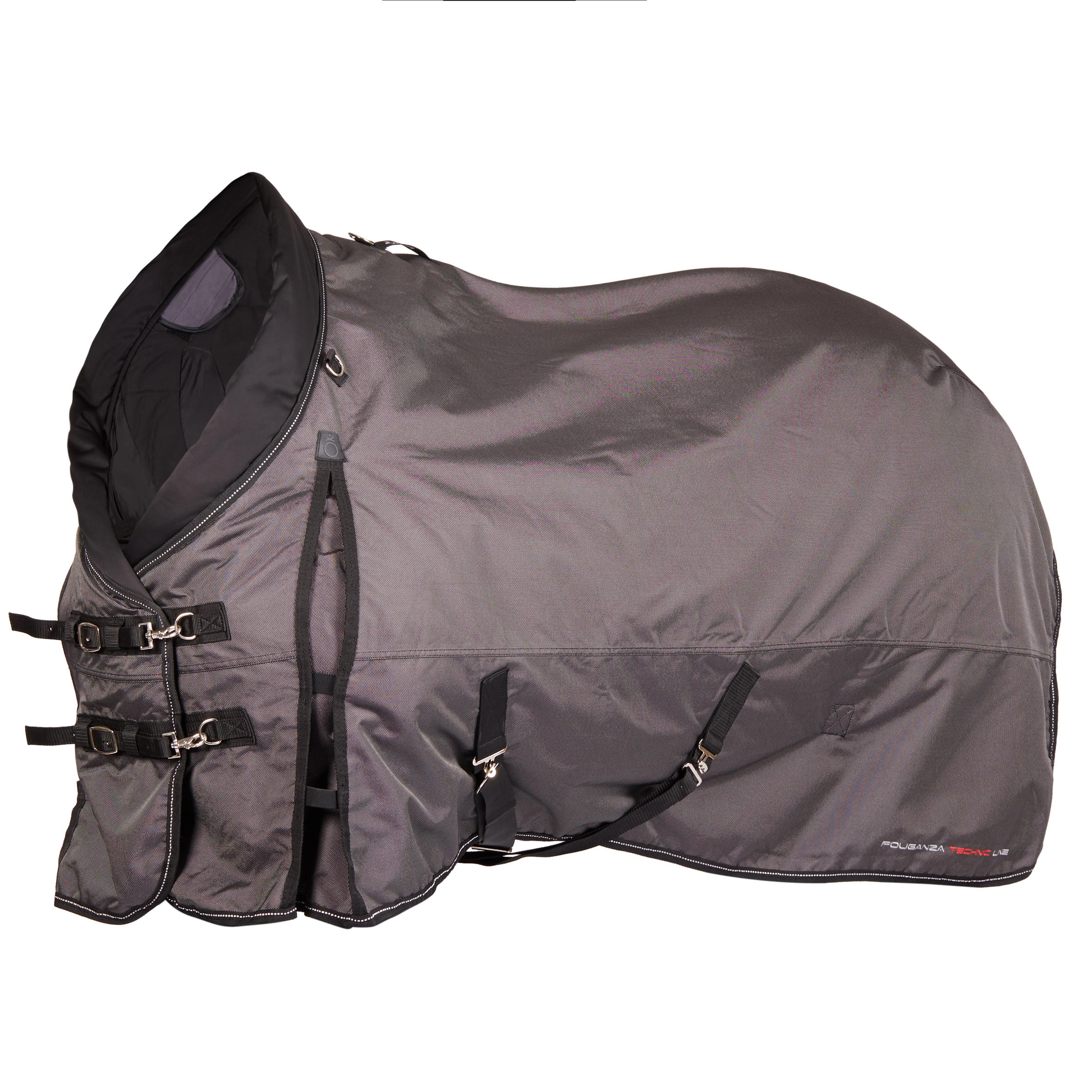 Fouganza Stalldecke 2-in-1 mit 200g/450g Pferd/Pony grau