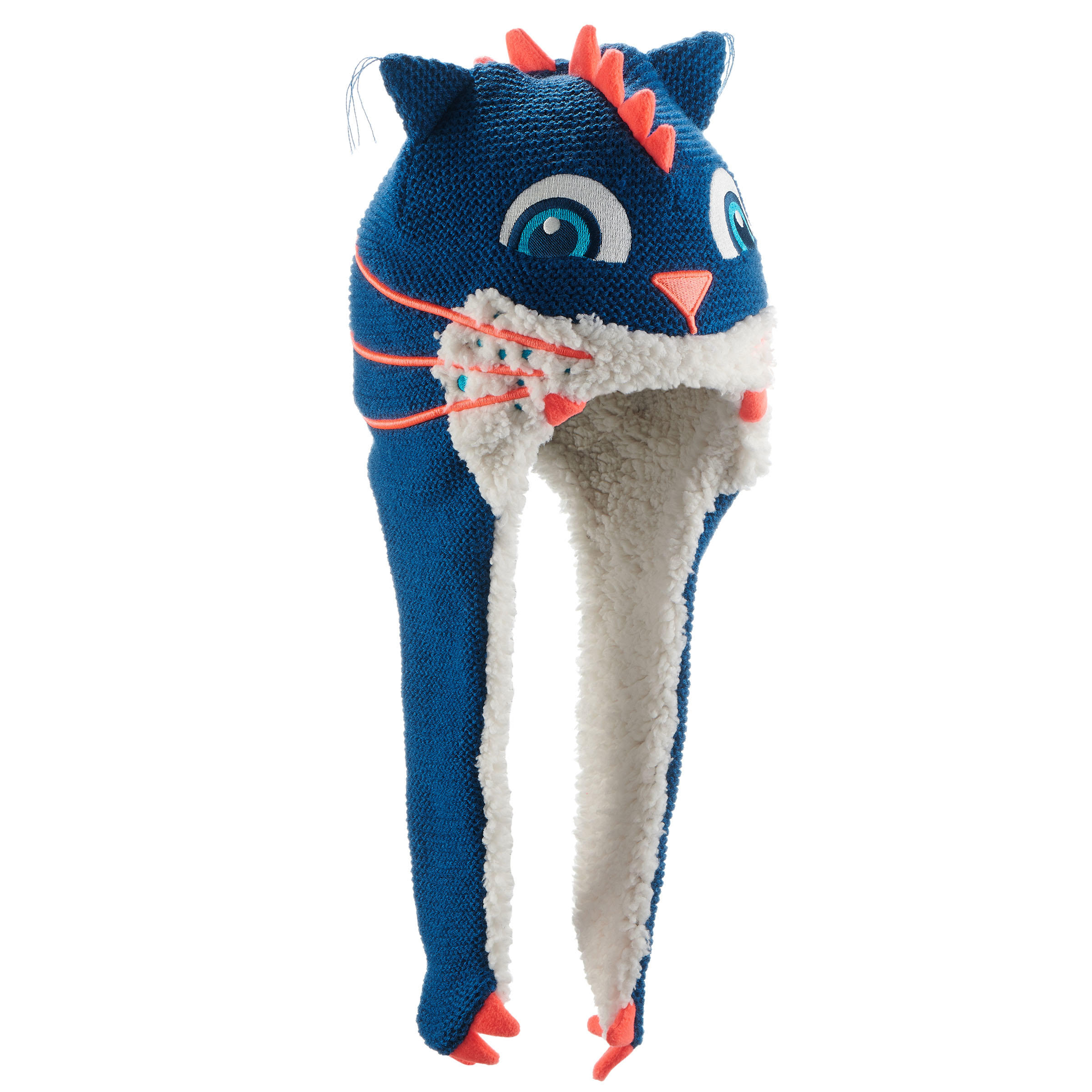 Wedze Skimütze - Monstercat peruanisch Kinder blau