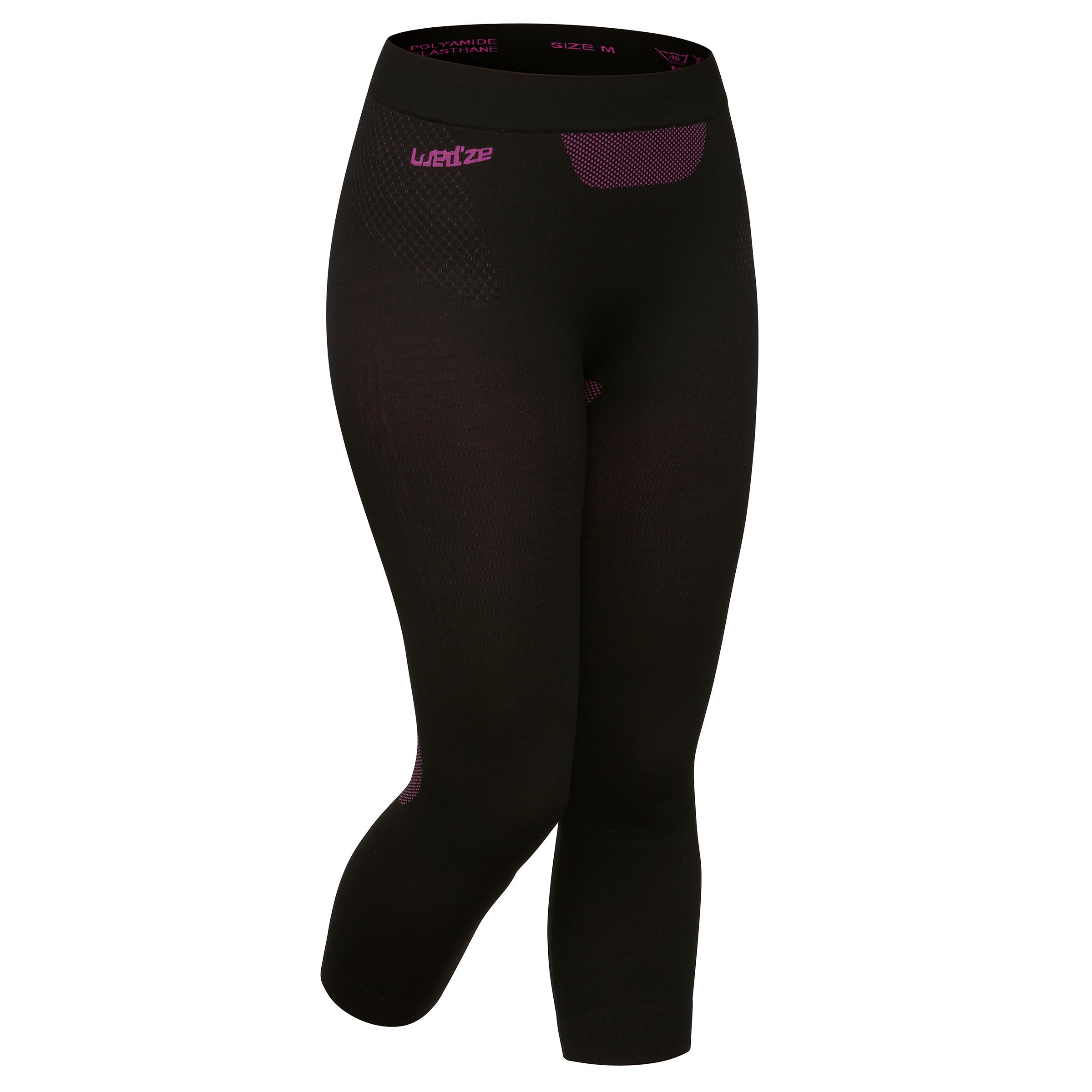 Wedze Skiunterwäsche Funktionshose Damen - BL 580 I-Soft schwarz/violett