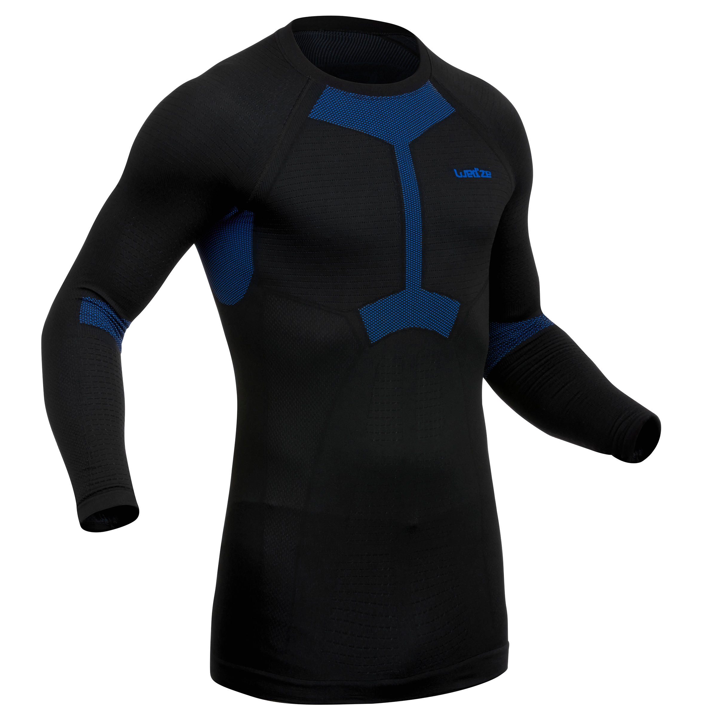 Wedze Skiunterwäsche Funktionsshirt Herren - BL 580 I-Soft schwarz/blau
