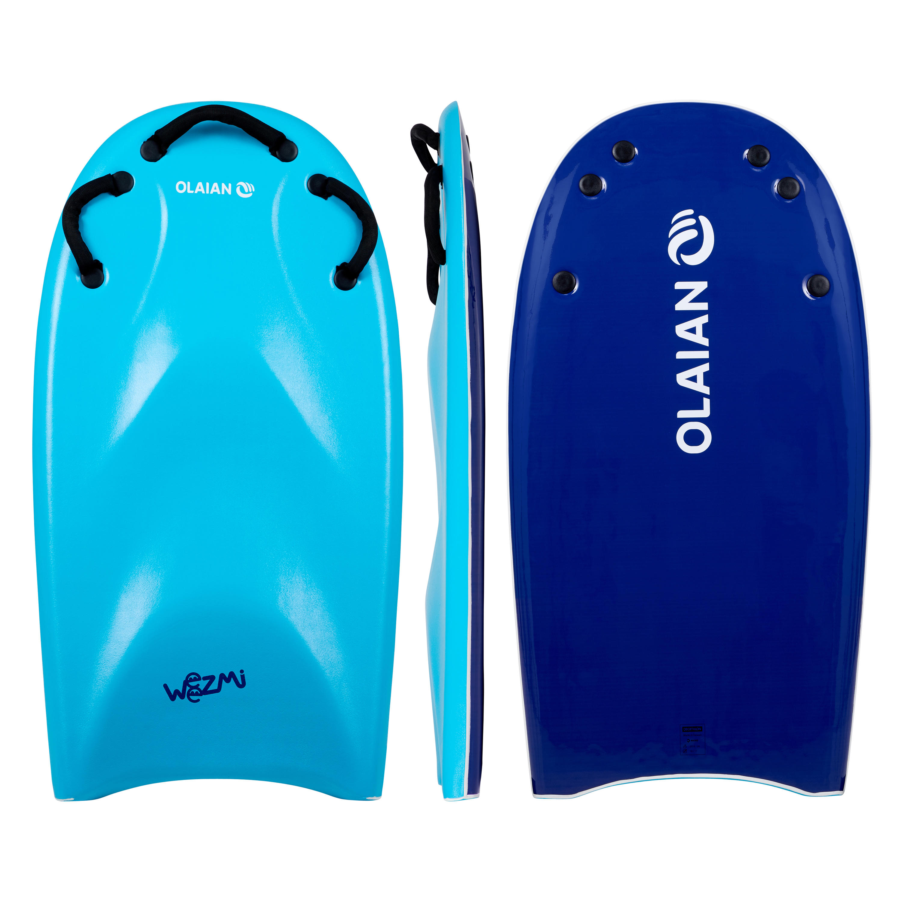 Radbug Bodyboard Tandem Weezmi Kinder/Erwachsene mit Griffen blau