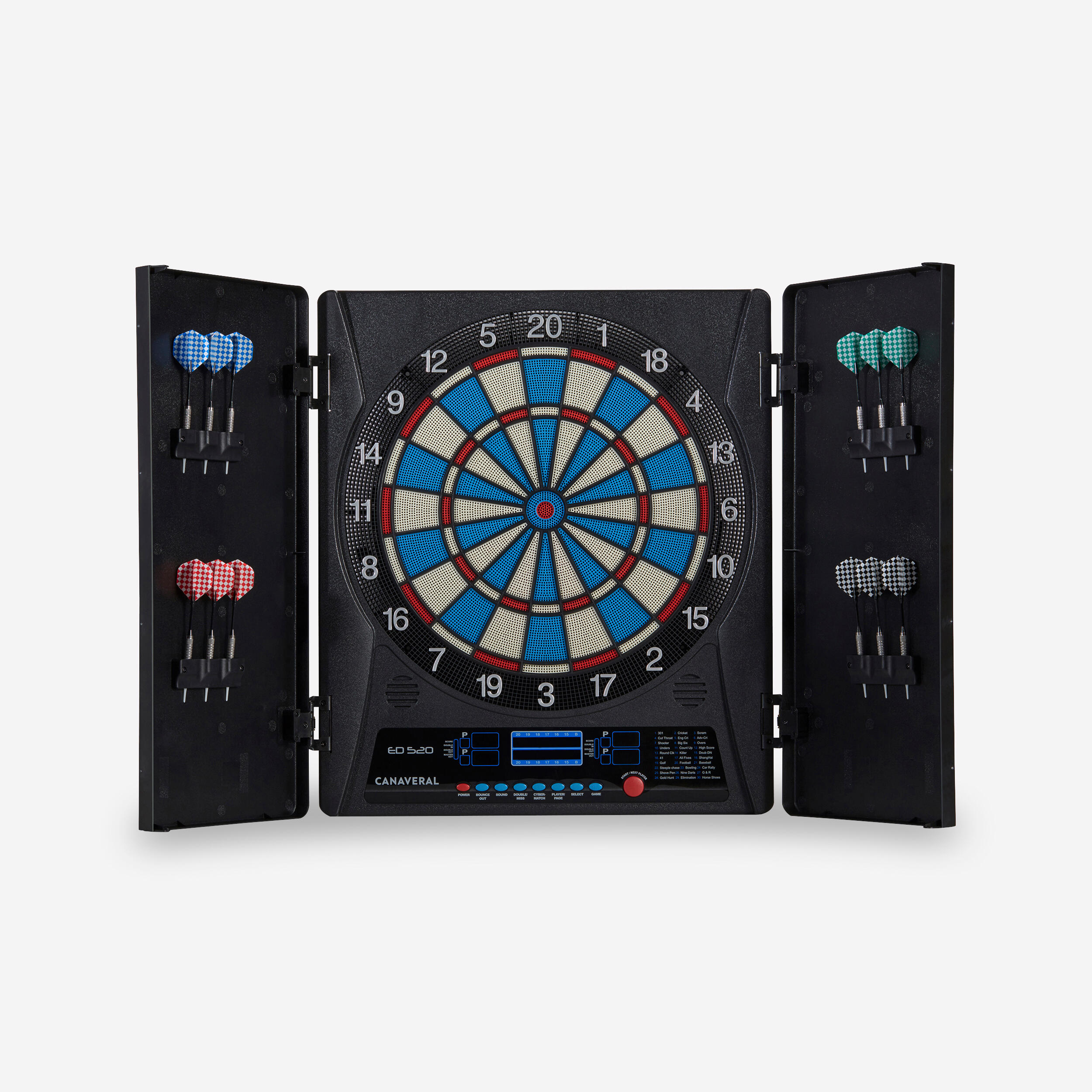 Canaveral Dartscheibe ED520 Softdart elektronisch mit 12 Pfeilen