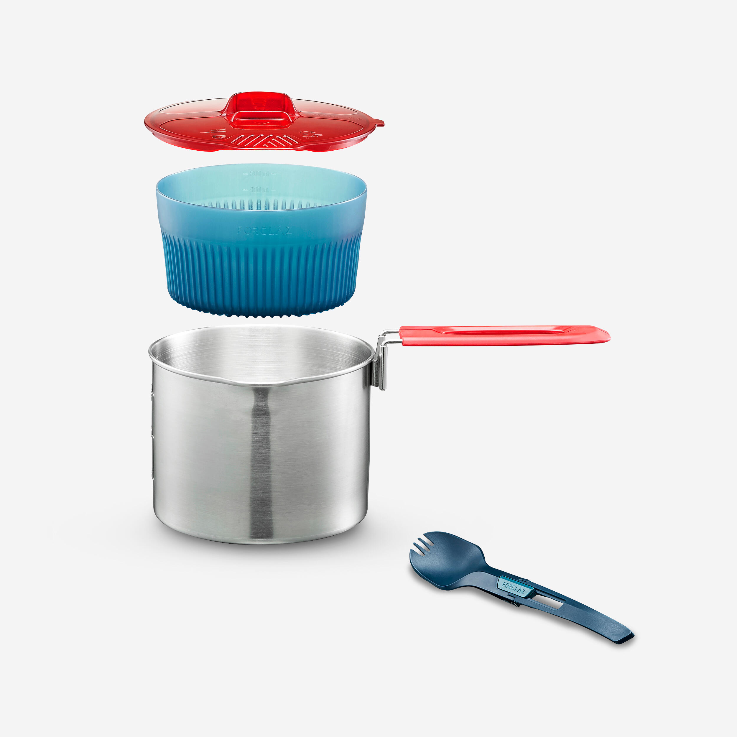 Forclaz Kochset Trekking MT500 Edelstahl 1 Person