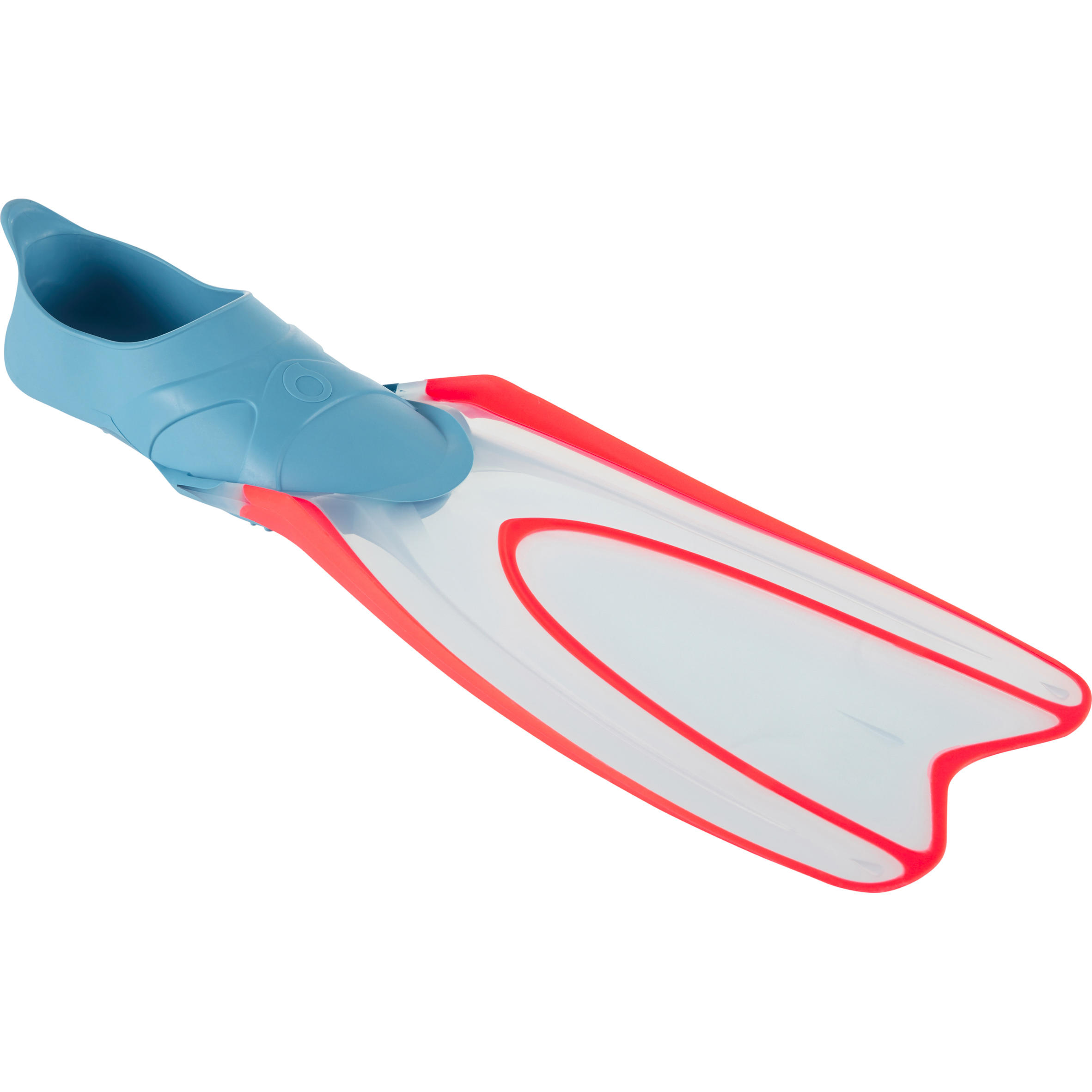 Subea Schnorchelflossen Damen/Herren 900 hellgrau/blau/rot