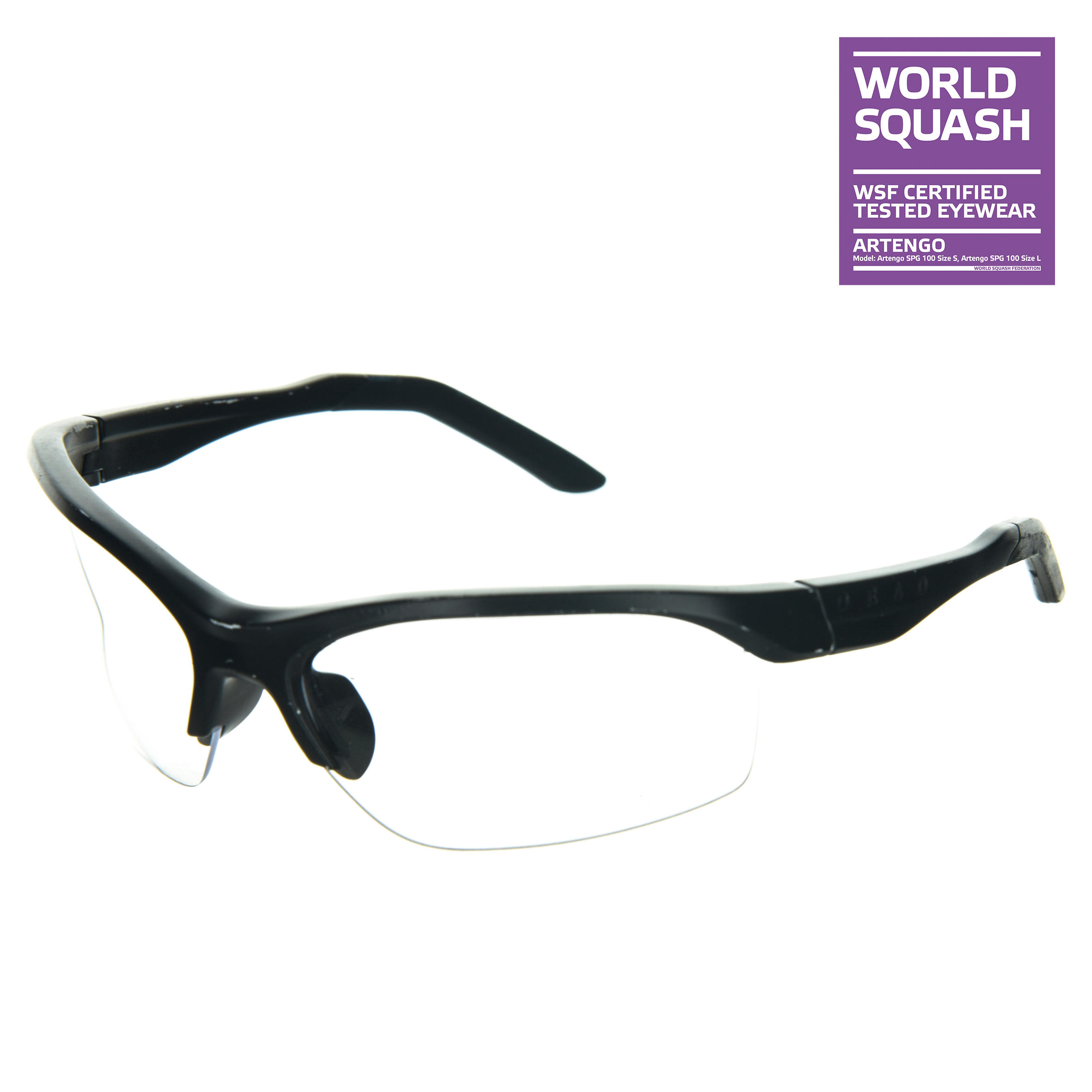 Perfly Squashbrille für schmales Gesicht SPG 100 Größe S