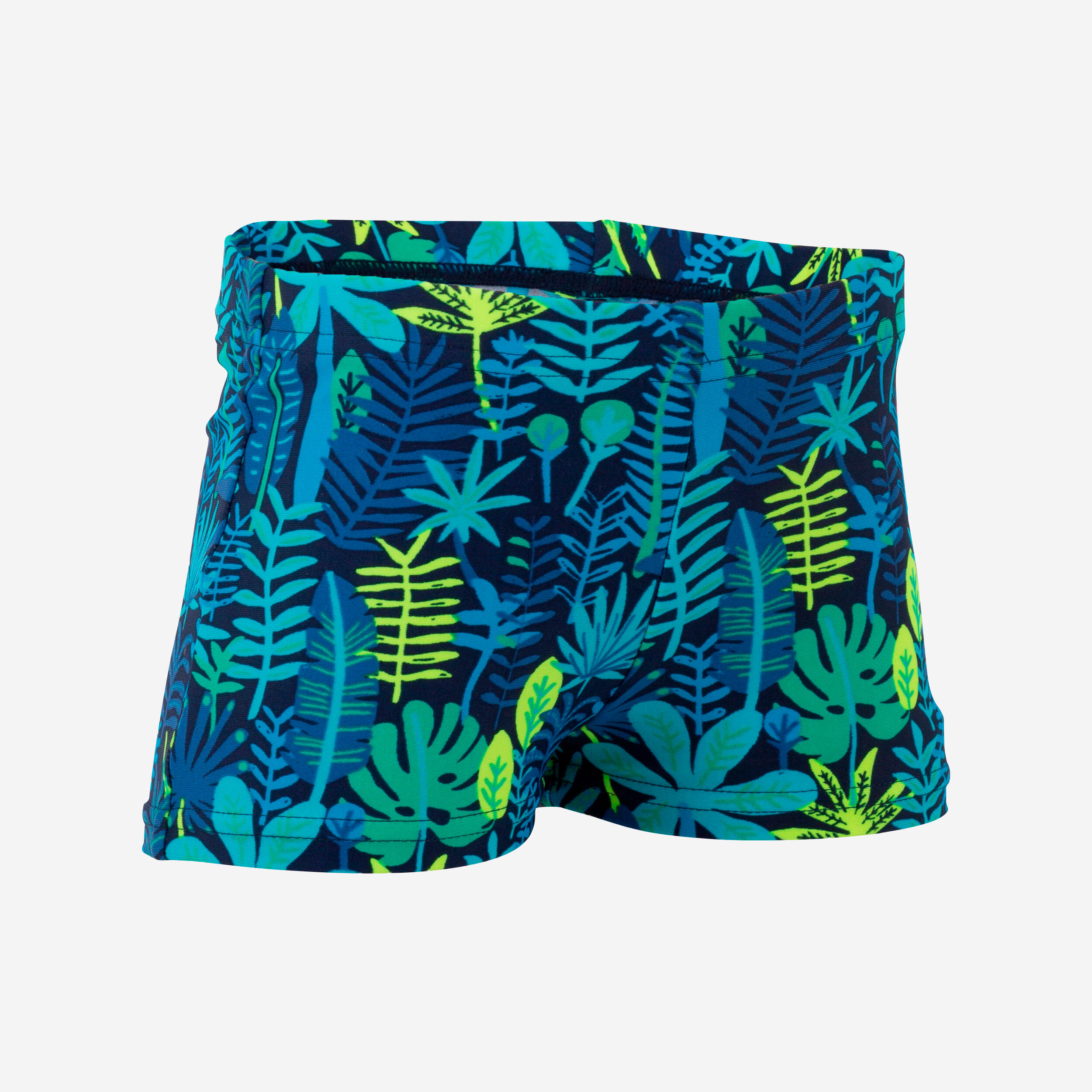 Nabaiji Boxer-Badehose (Klein-)Kinder Fish-Print blau